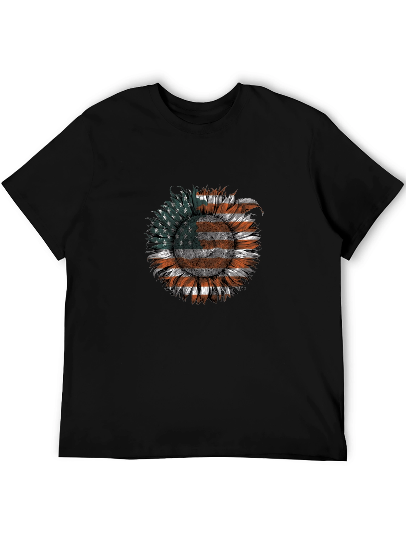 American Flag Sunflower Graphic Tee