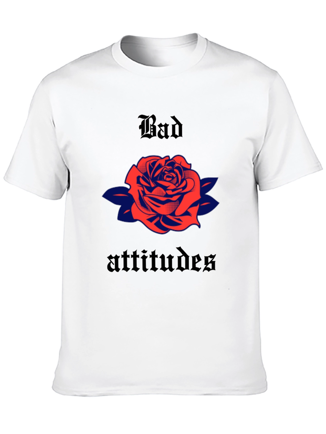 Bad Attitudes Rose Graphic Tee - Classic Style