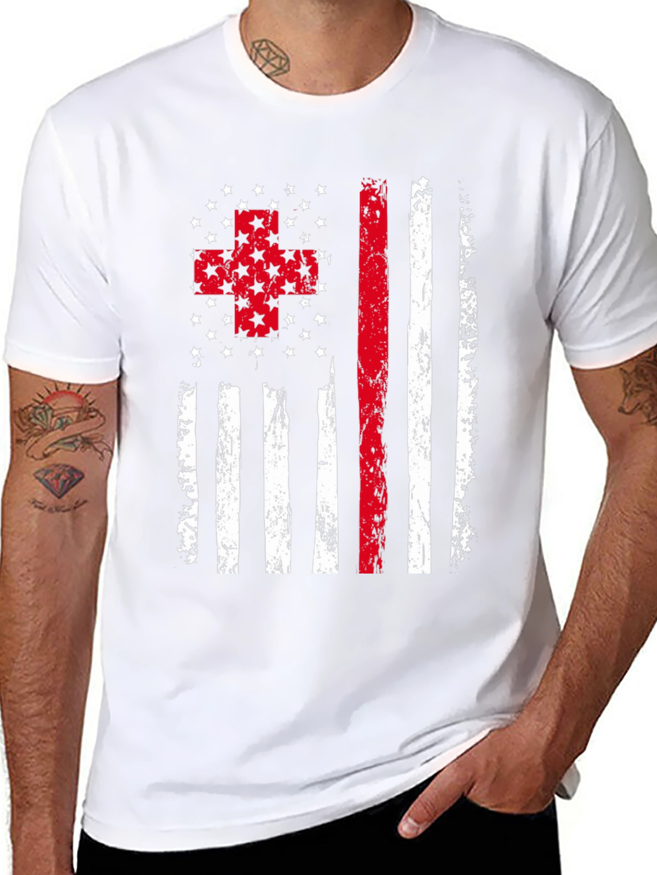 American Flag EMT Graphic Tee