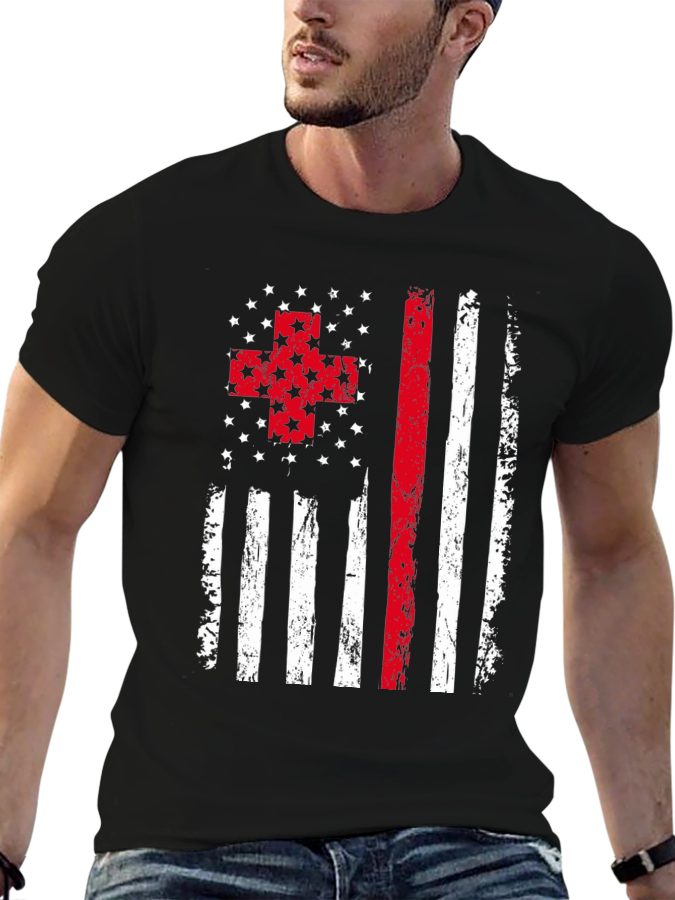 American Flag EMT Graphic Tee