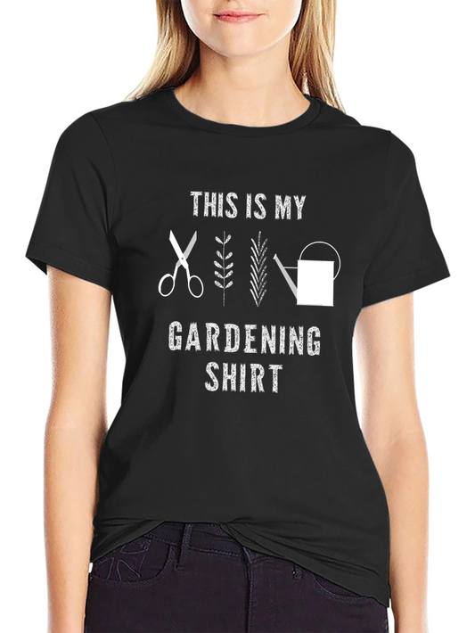 Gardening Shirt - This is My Gardening Shirt Black Cotton Tee
