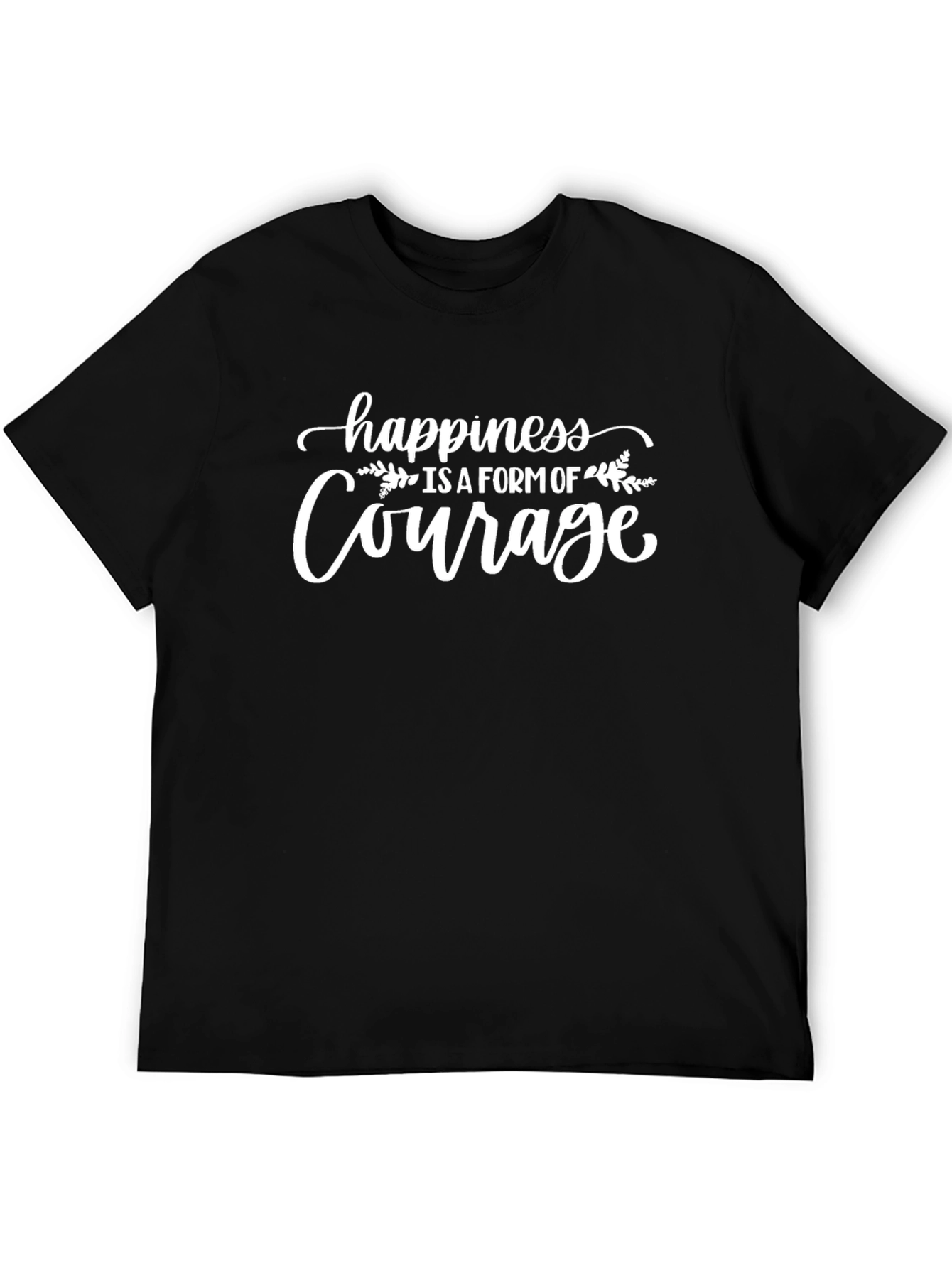 Happiness is Courage Black Graphic Tee