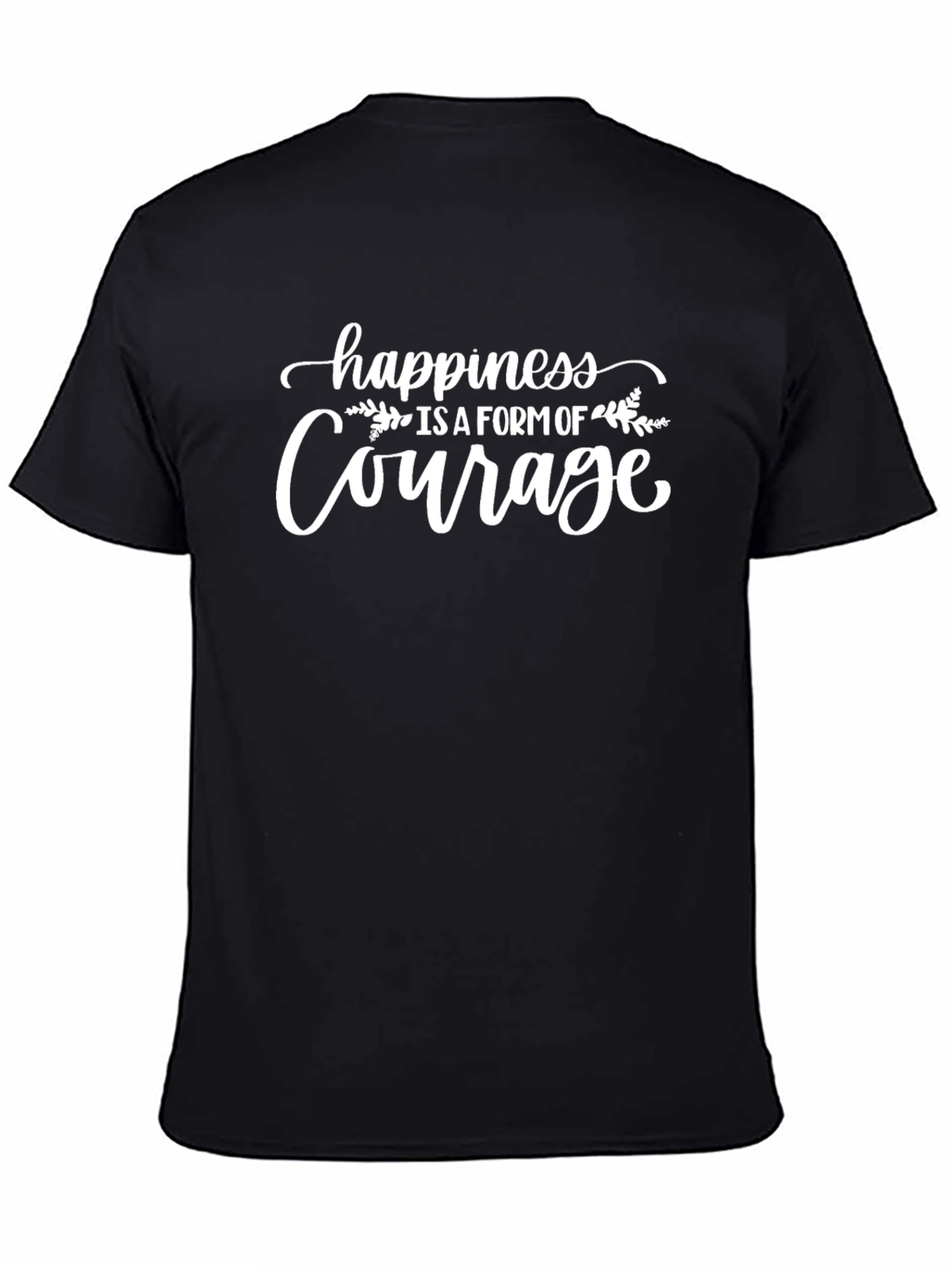 Happiness is Courage Black Graphic Tee