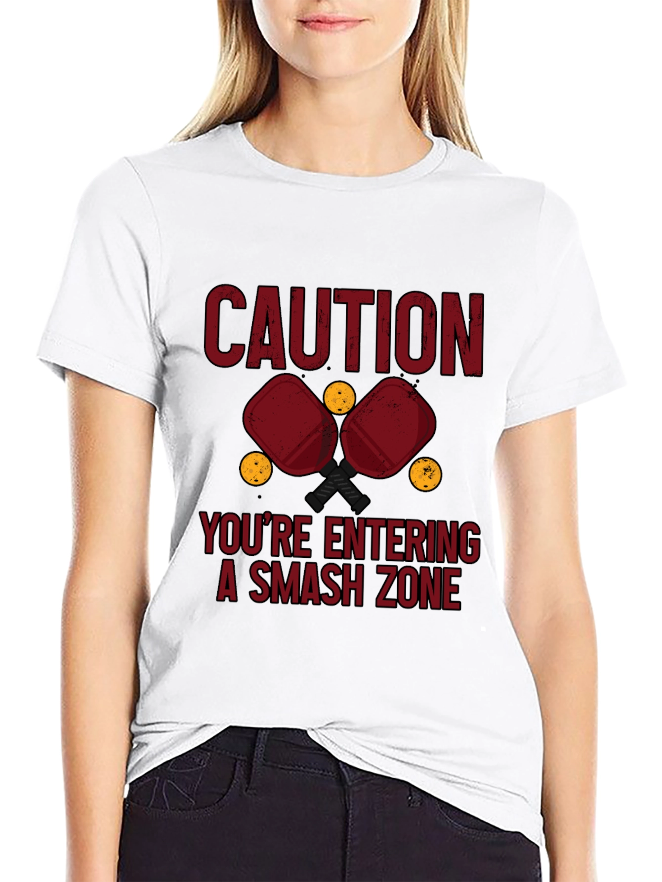 Caution Smash Zone Pickleball T-Shirt