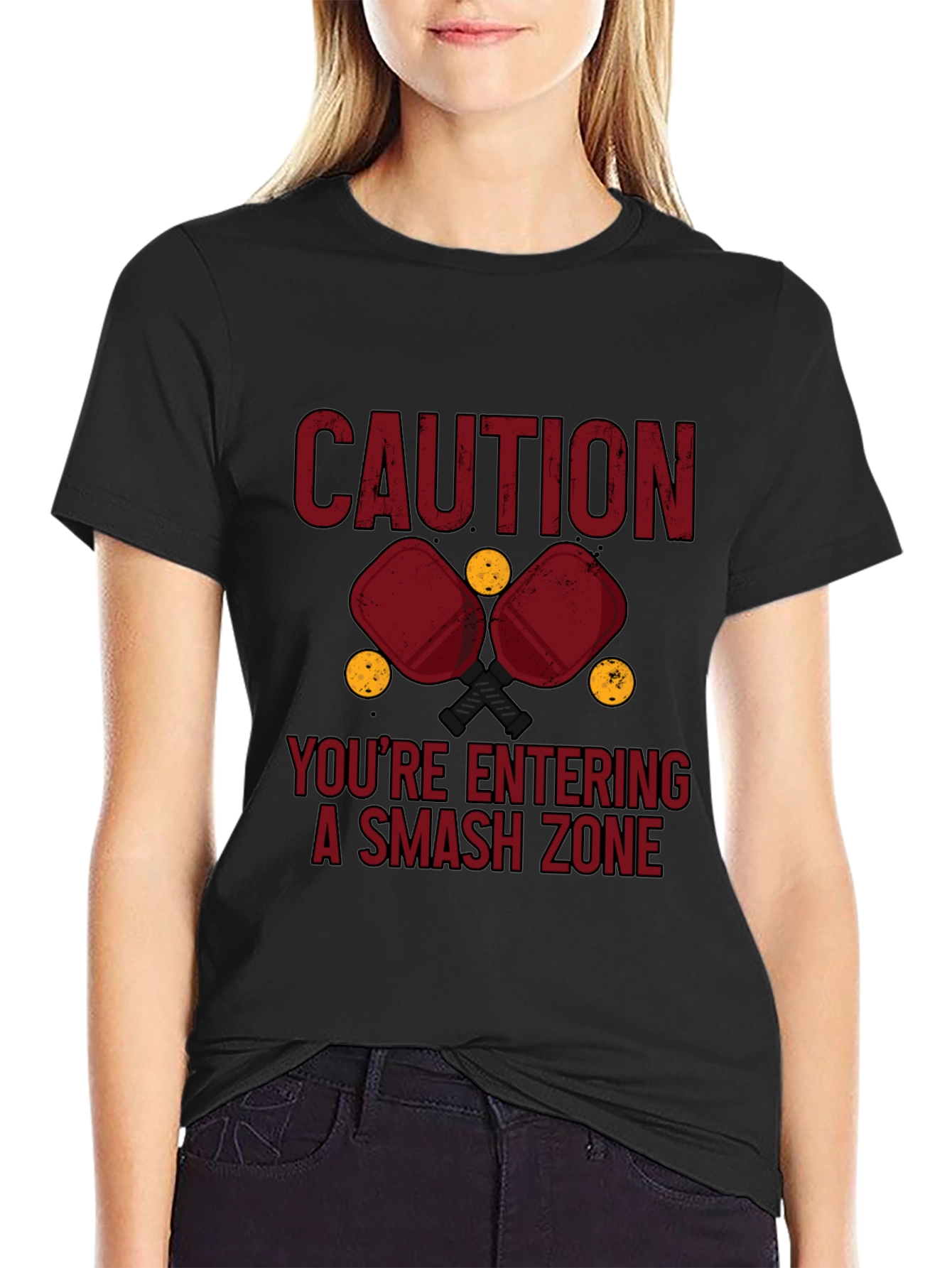 Caution Smash Zone Pickleball T-Shirt