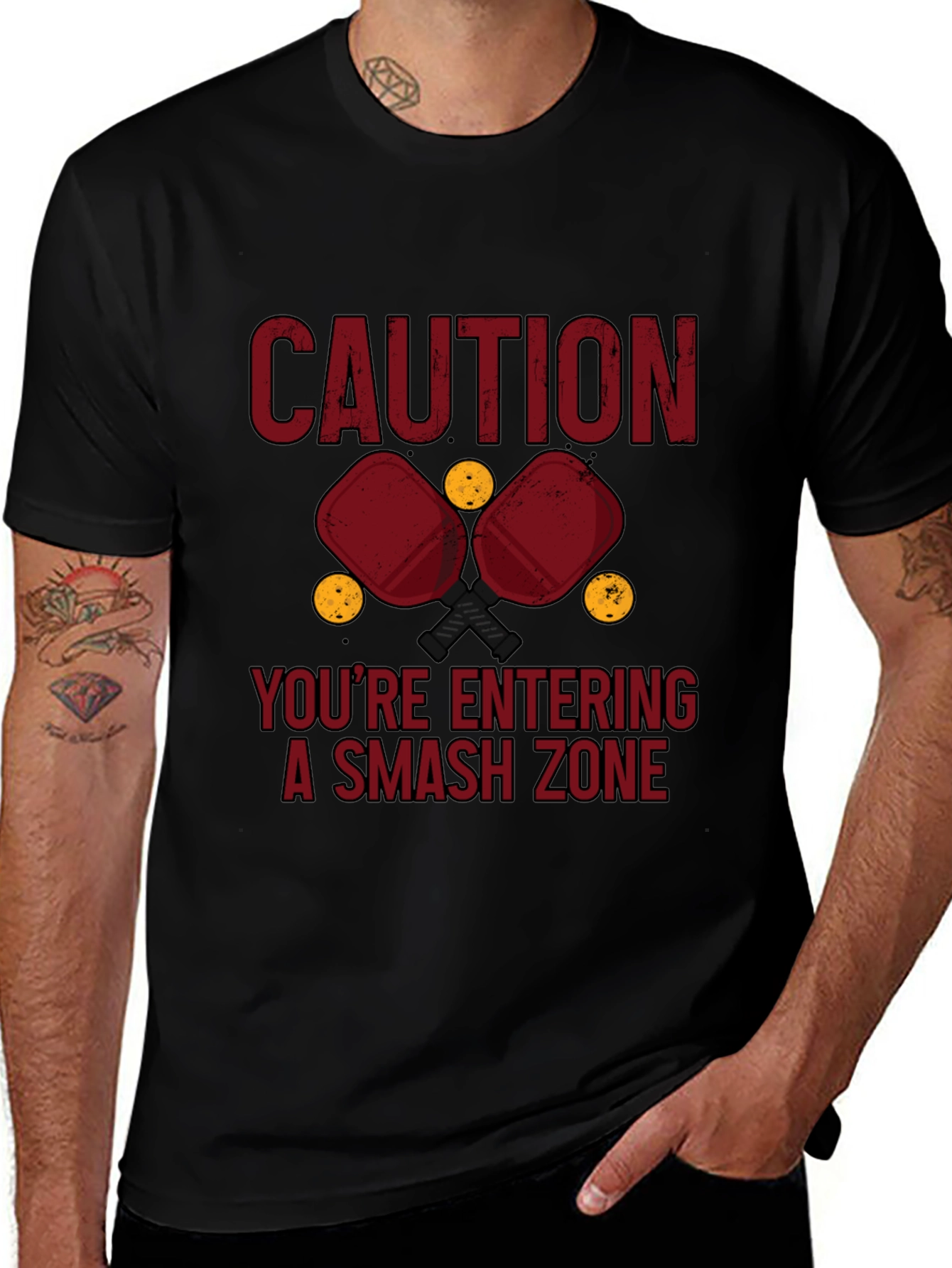 Caution Smash Zone Pickleball T-Shirt