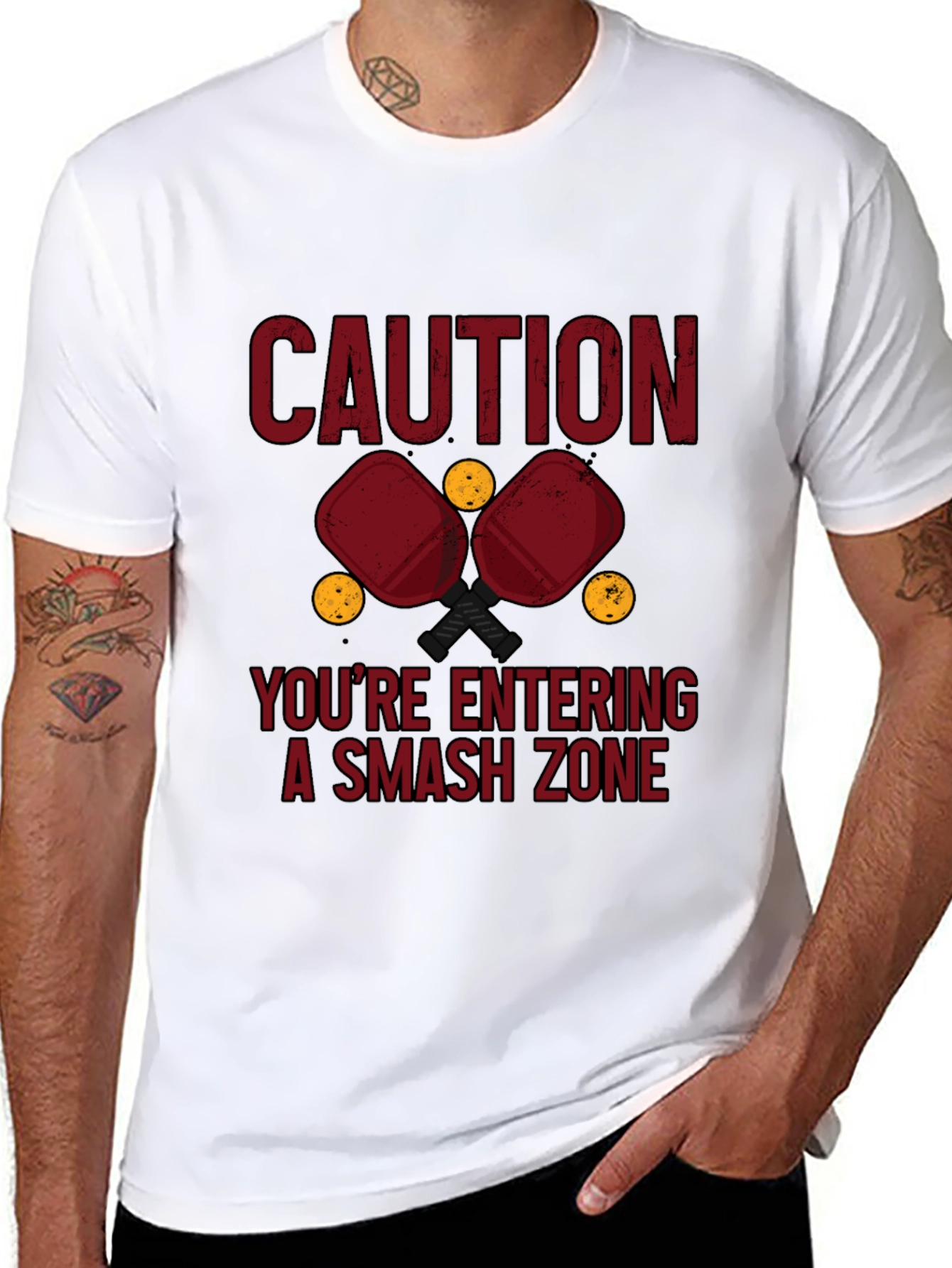 Caution Smash Zone Pickleball T-Shirt