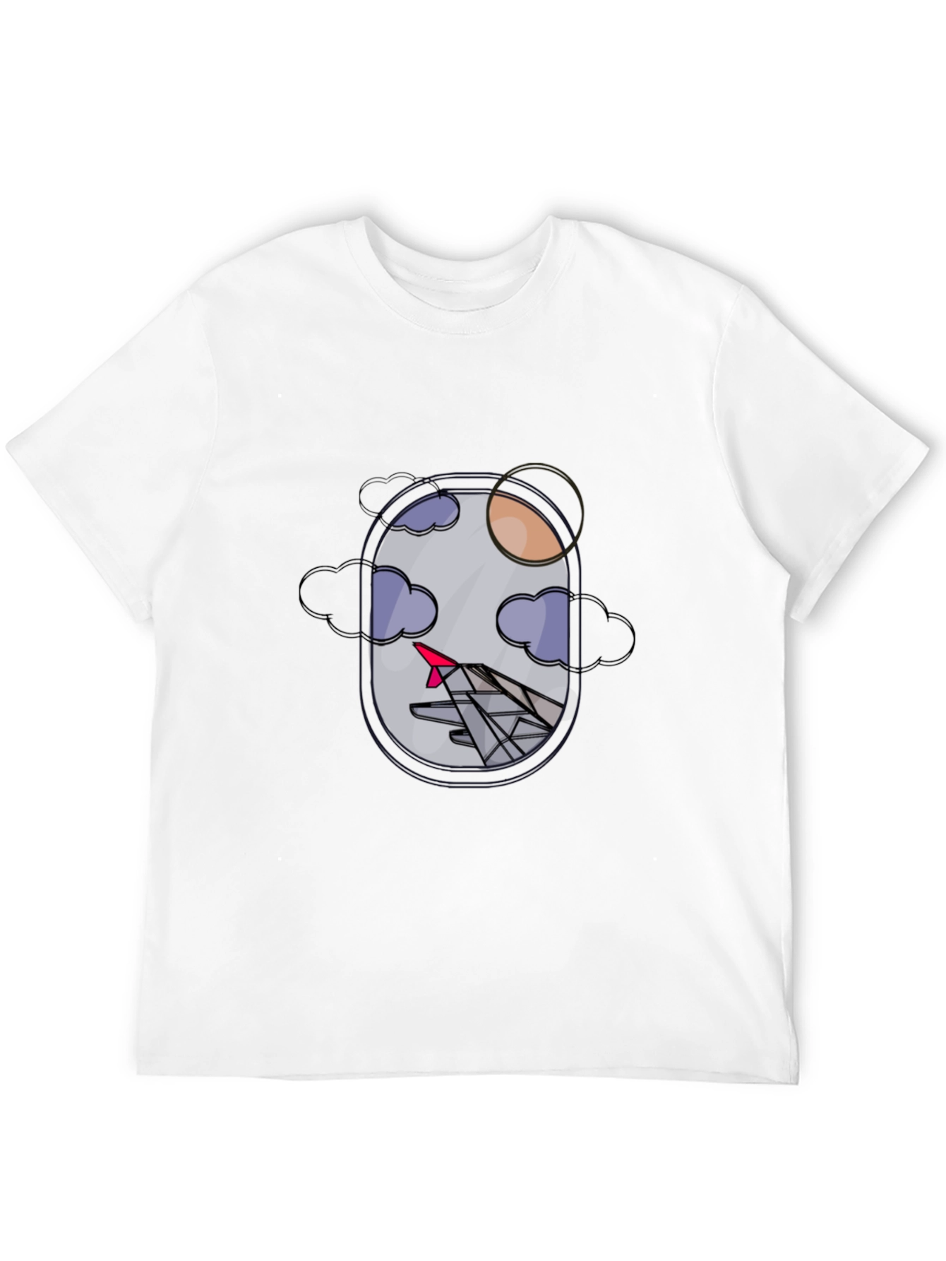 Airplane Window View Graphic T-Shirt
