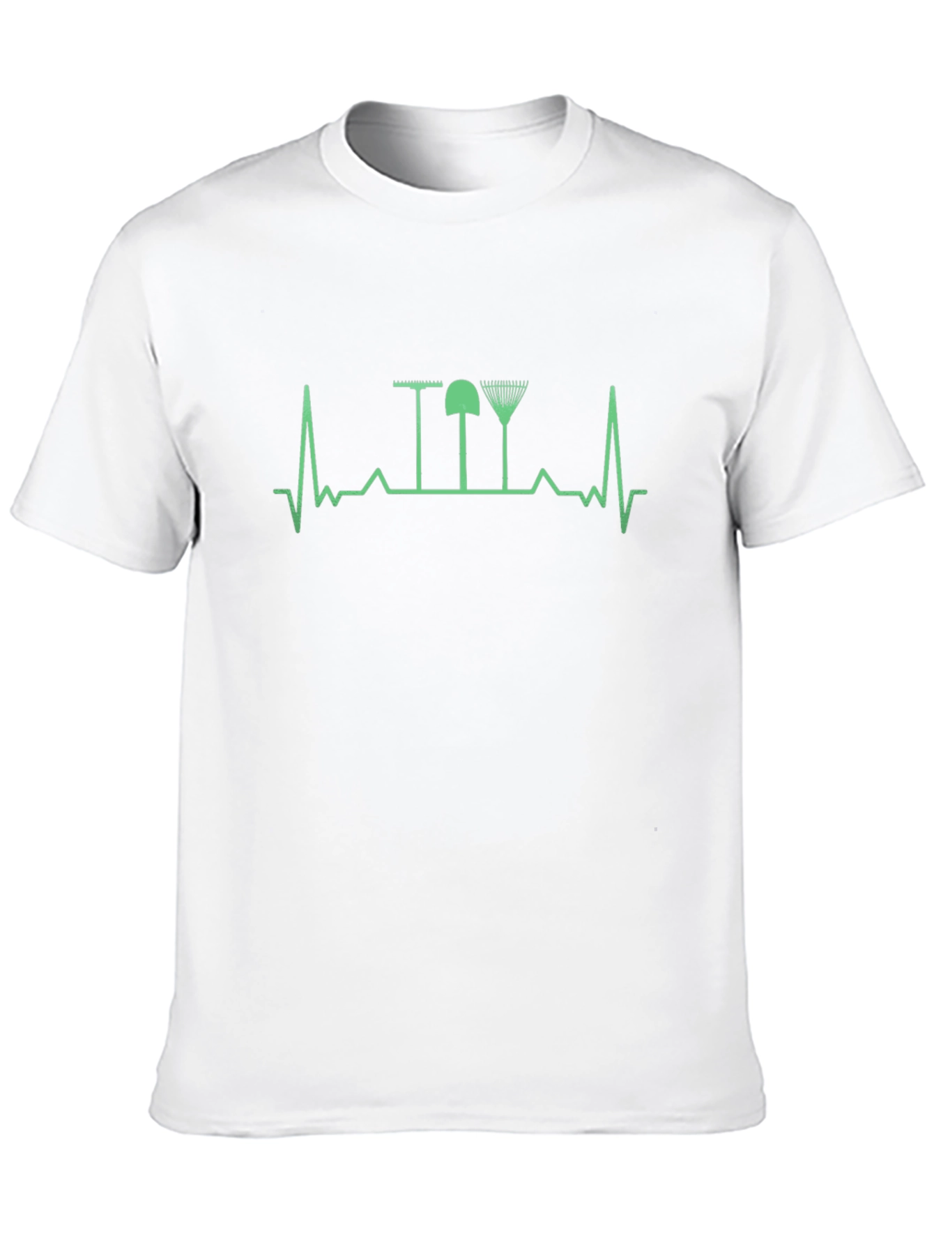 Gardening Heartbeat T-Shirt - Black Graphic Tee