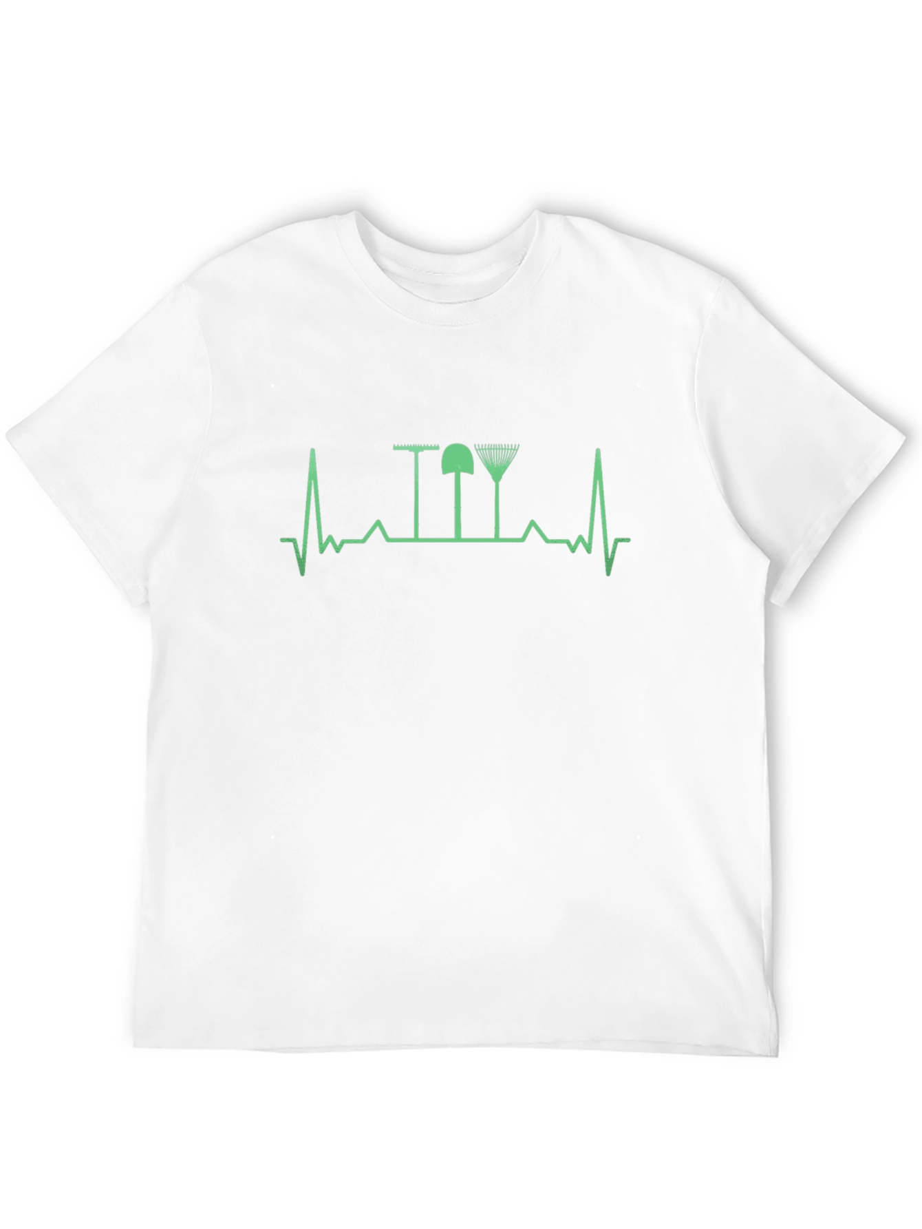 Gardening Heartbeat T-Shirt - Black Graphic Tee