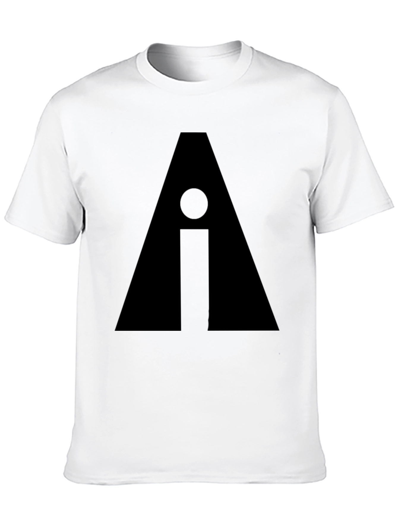 Geometric Graphic Print Black Tee