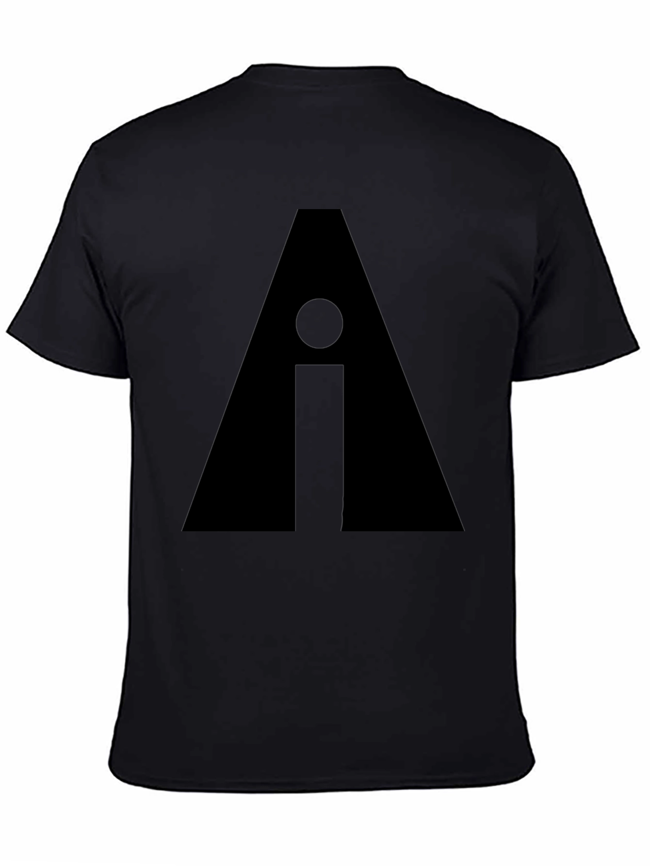 Geometric Graphic Print Black Tee