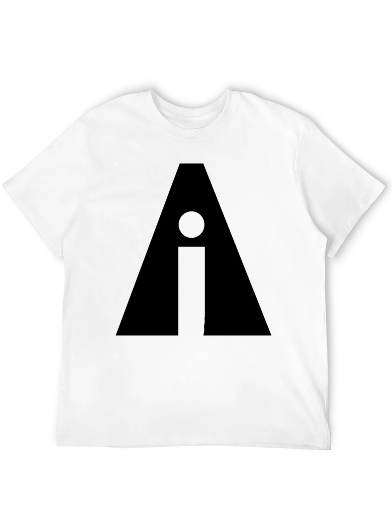 Geometric Graphic Print Black Tee
