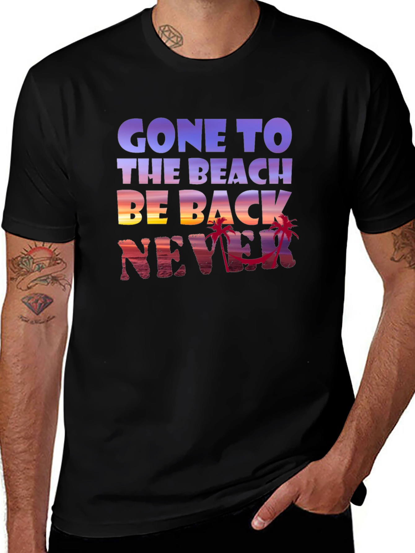 Gone to the Beach Graphic Tee - Never Back!