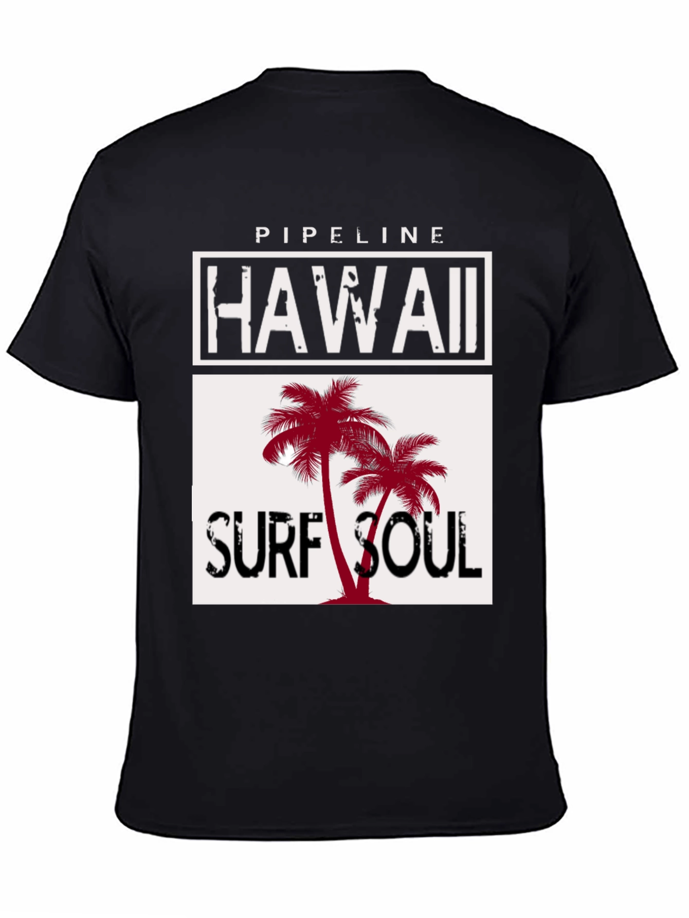 Hawaii Surf Soul T-Shirt - Black