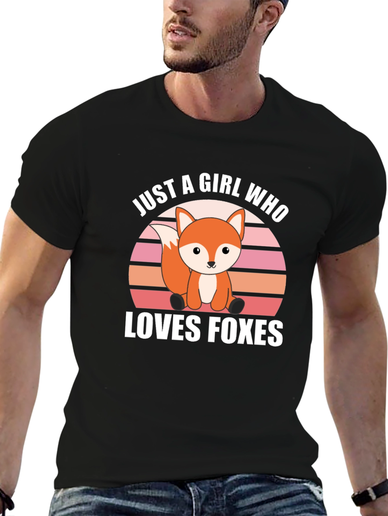 Girl Loves Foxes Graphic Tee Shirt