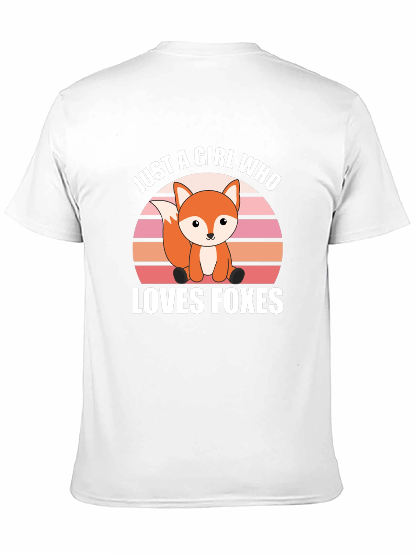 Girl Loves Foxes Graphic Tee Shirt