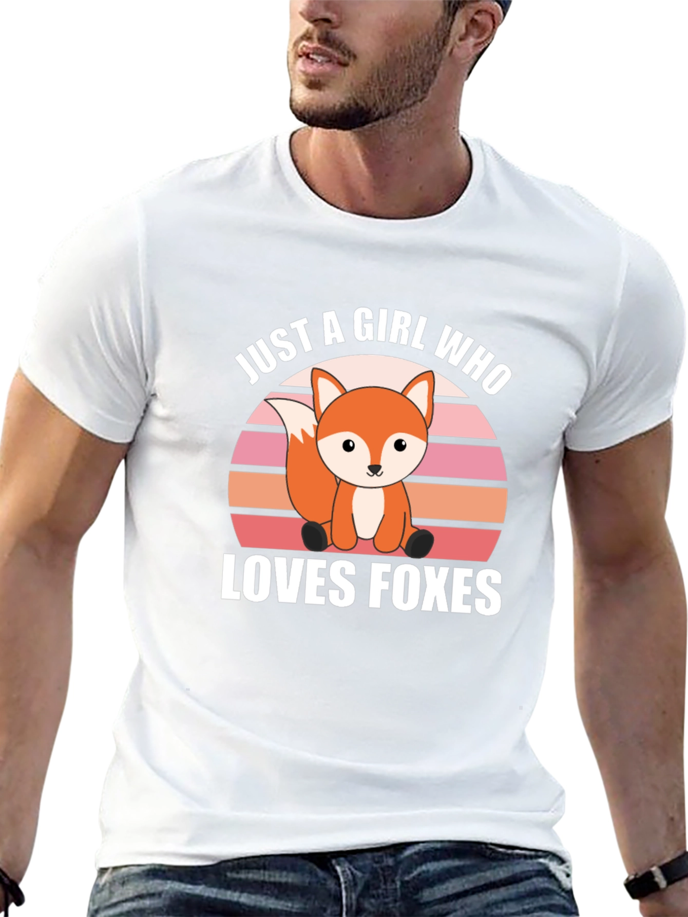 Girl Loves Foxes Graphic Tee Shirt