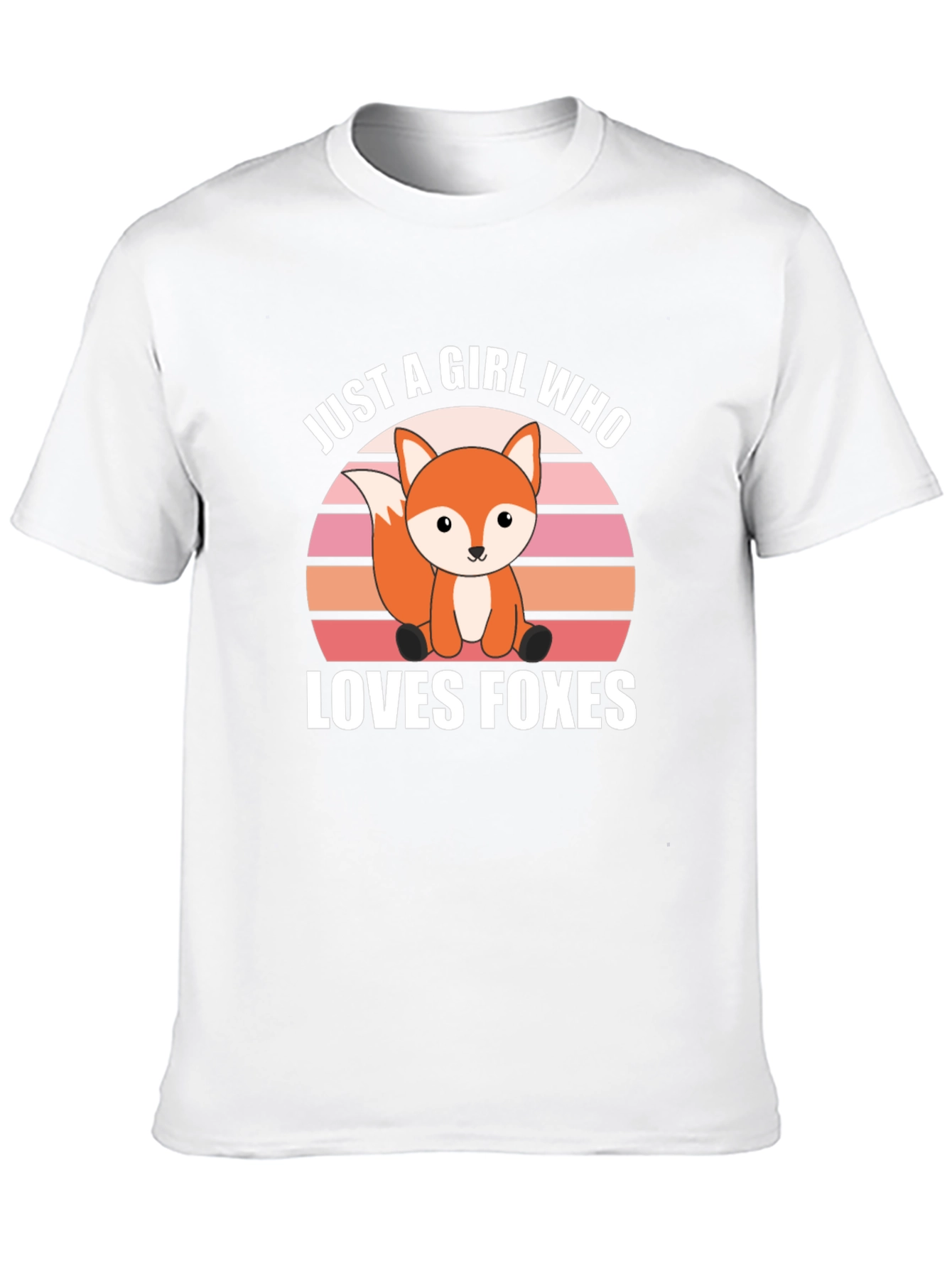 Girl Loves Foxes Graphic Tee Shirt