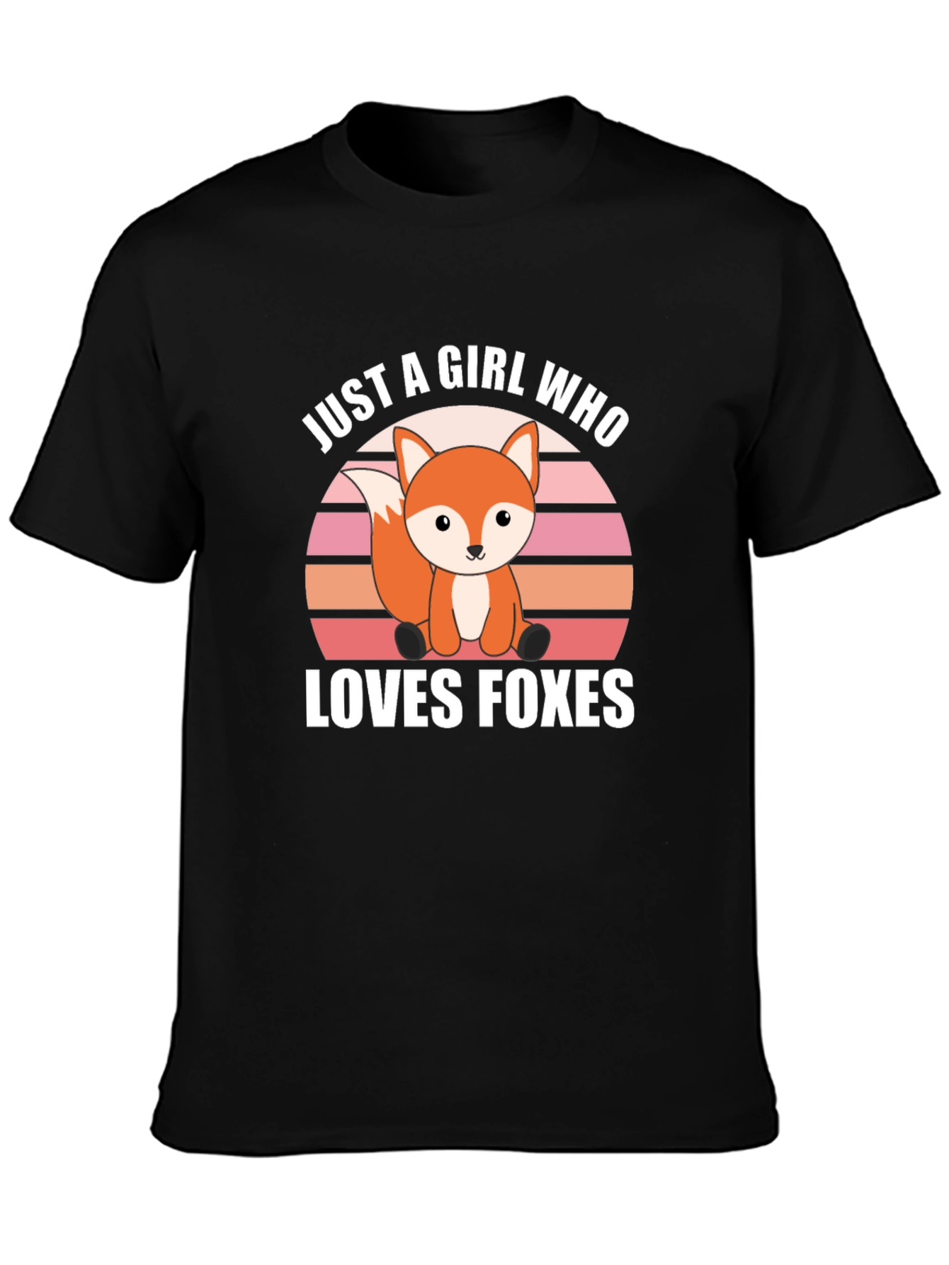 Girl Loves Foxes Graphic Tee Shirt
