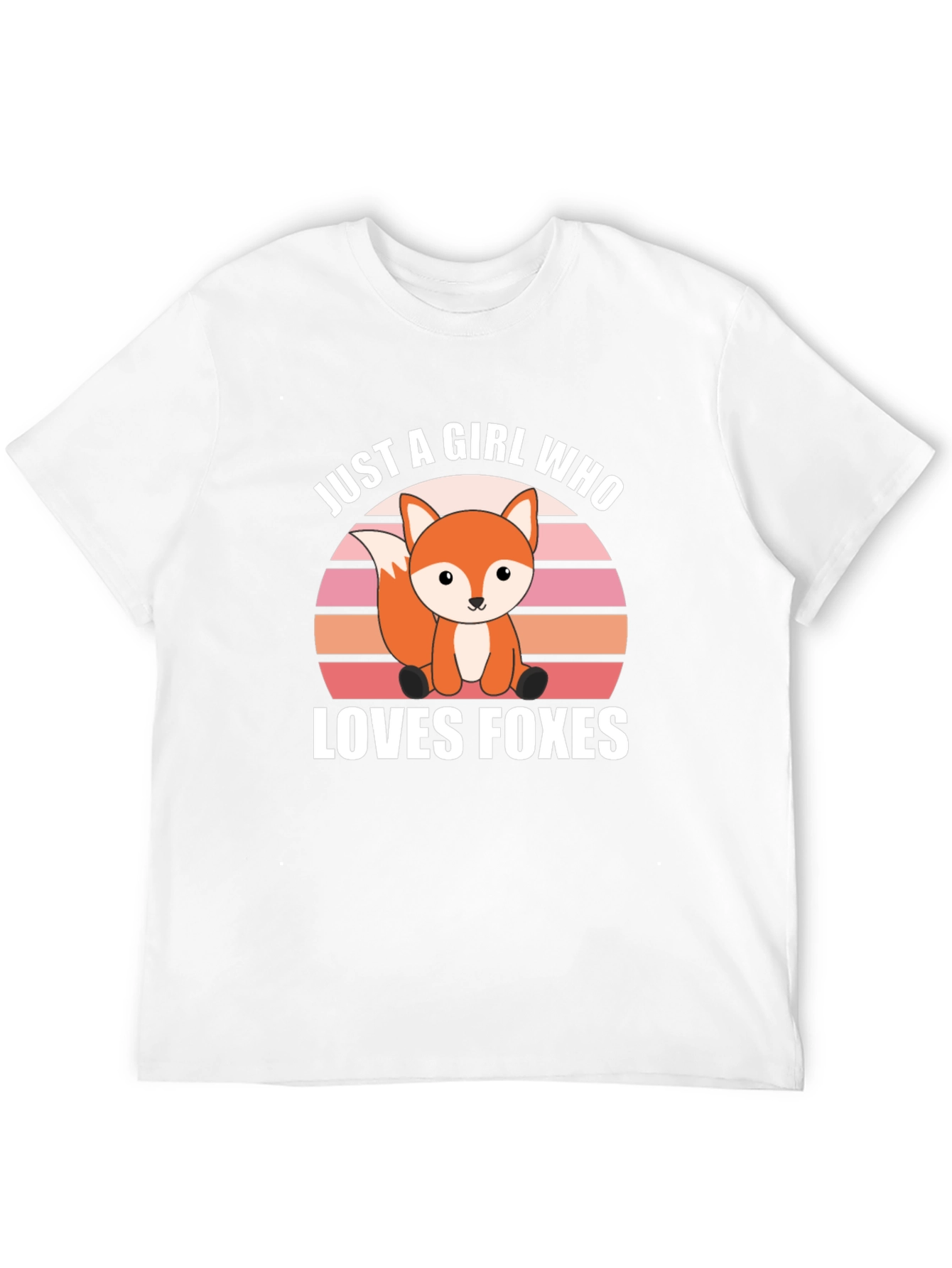 Girl Loves Foxes Graphic Tee Shirt