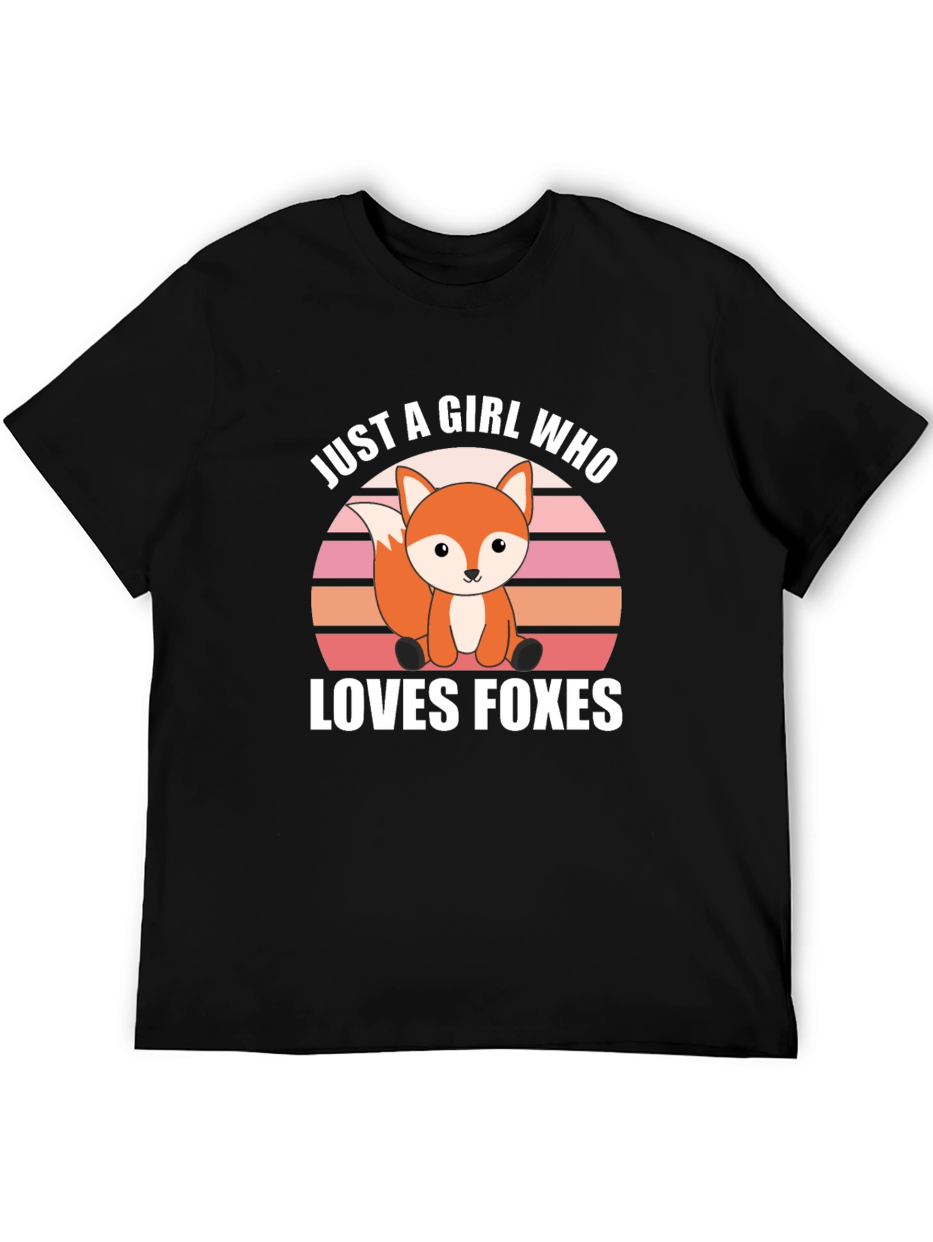 Girl Loves Foxes Graphic Tee Shirt