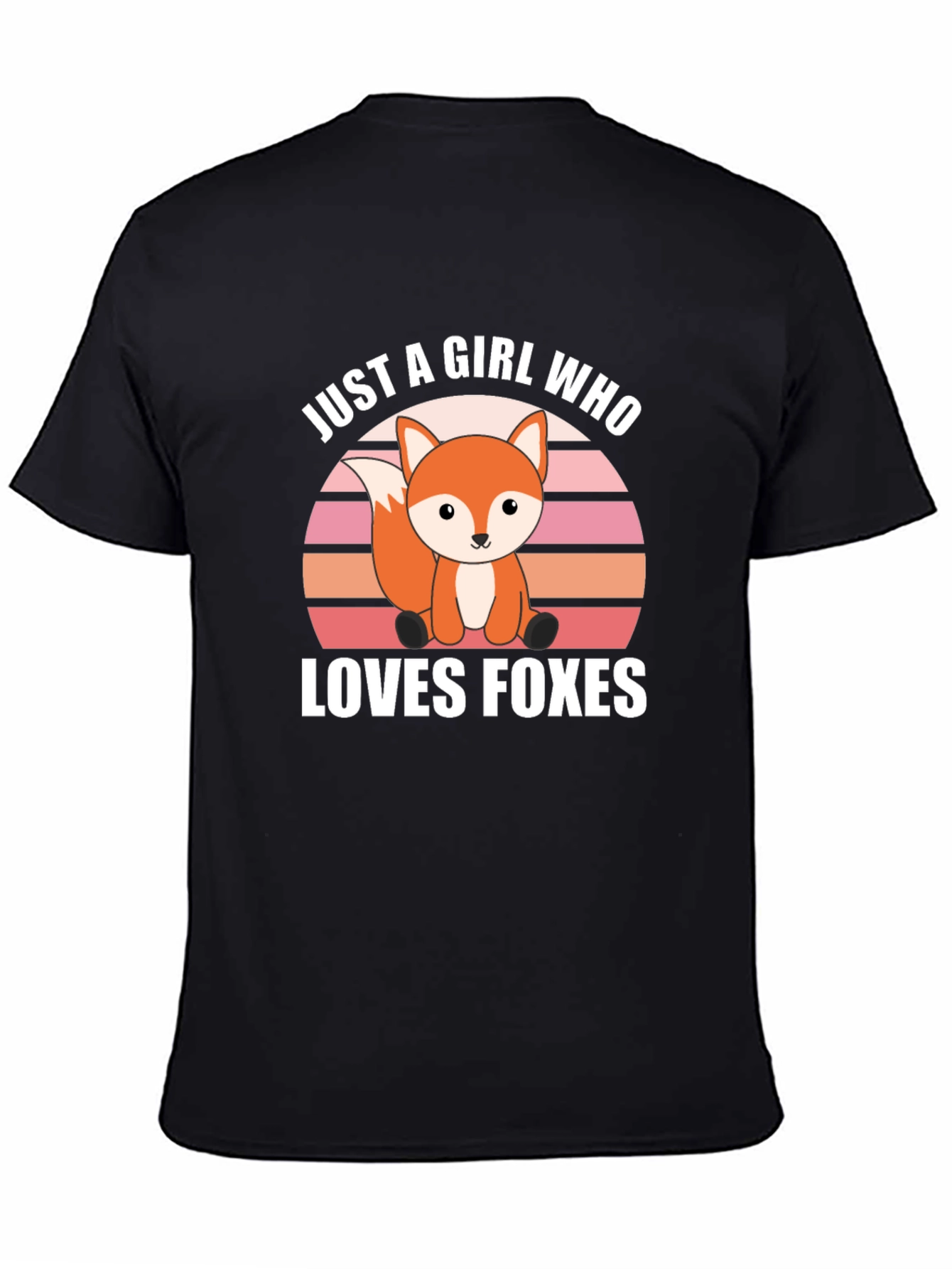 Girl Loves Foxes Graphic Tee Shirt