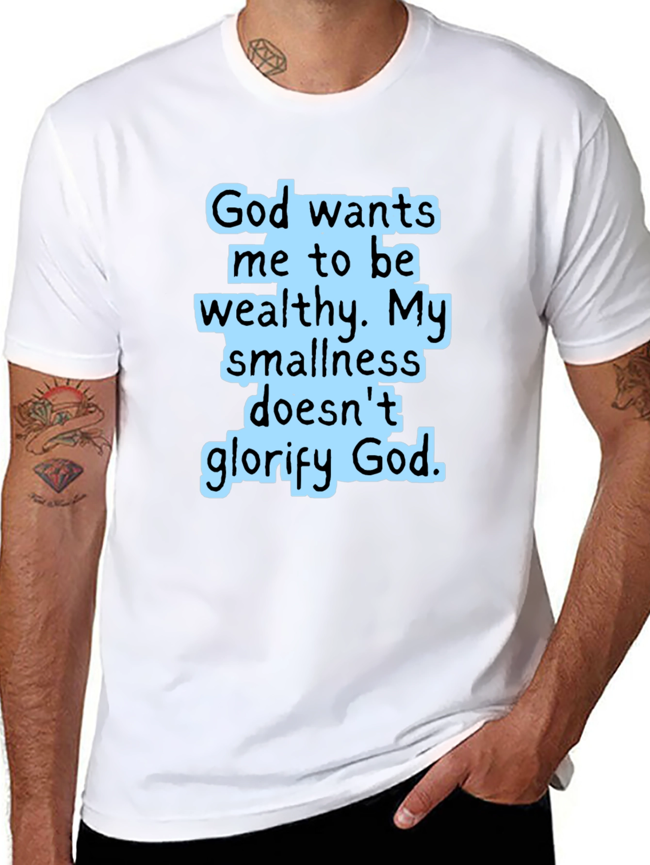 God Wants Me To Be Wealthy Black T-Shirt