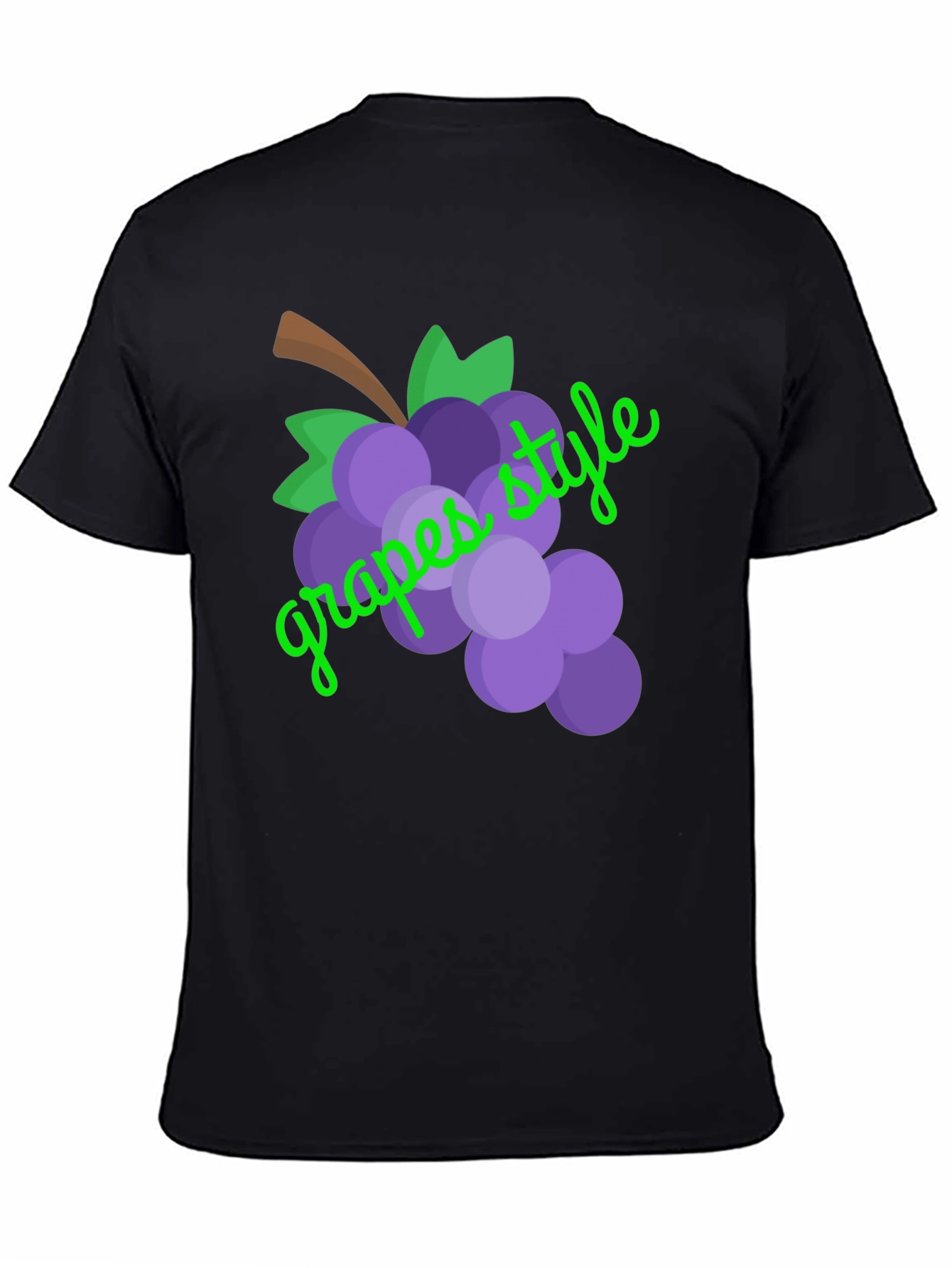 Grapes Style Graphic Tee - Unisex Black T-Shirt