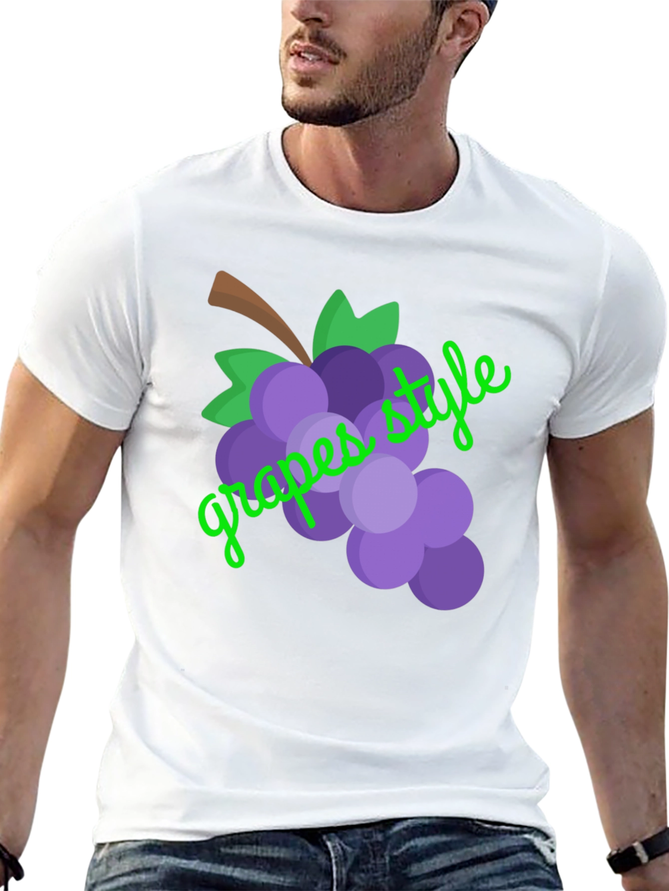 Grapes Style Graphic Tee - Unisex Black T-Shirt
