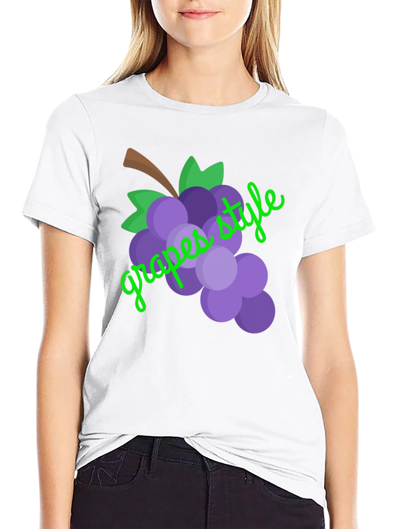 Grapes Style Graphic Tee - Unisex Black T-Shirt