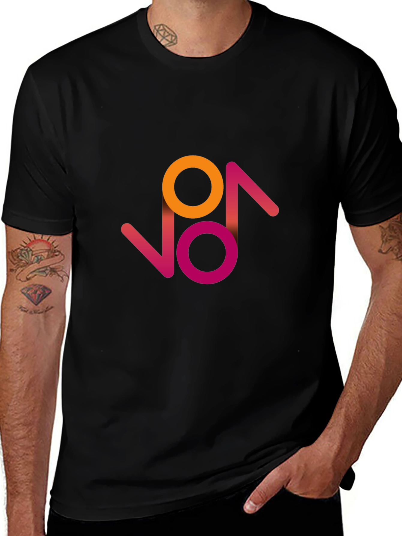 Modern Graphic Tee - Abstract Circle Design