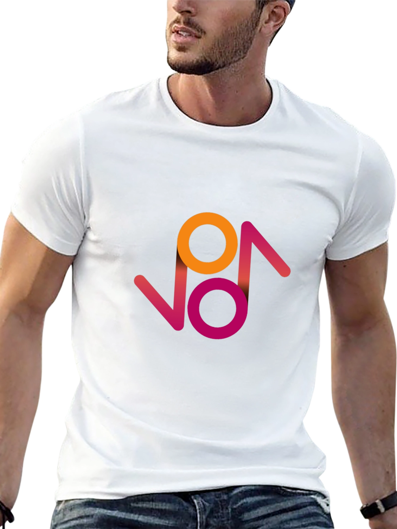 Modern Graphic Tee - Abstract Circle Design