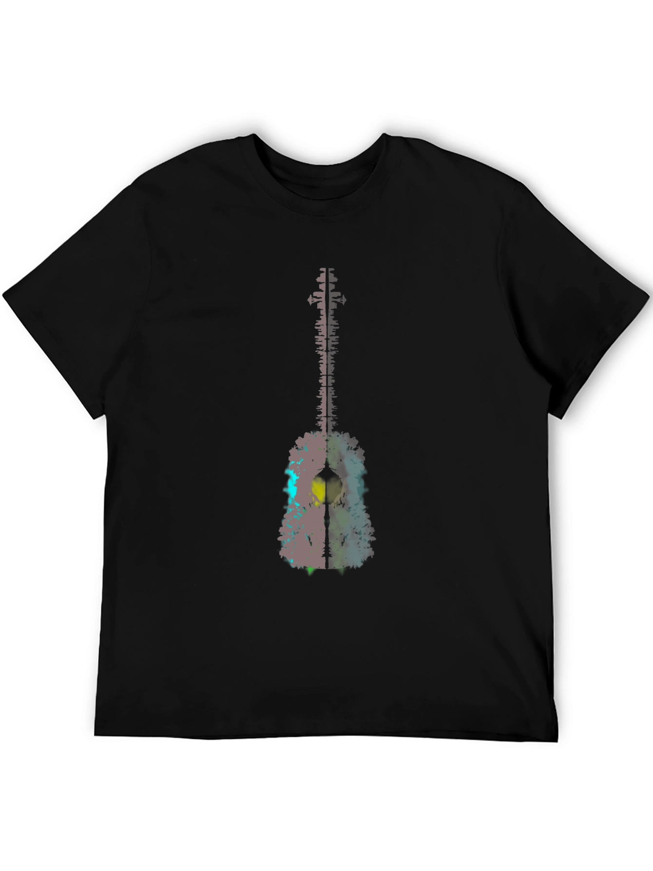 Guitar Art Graphic Tee - Black
