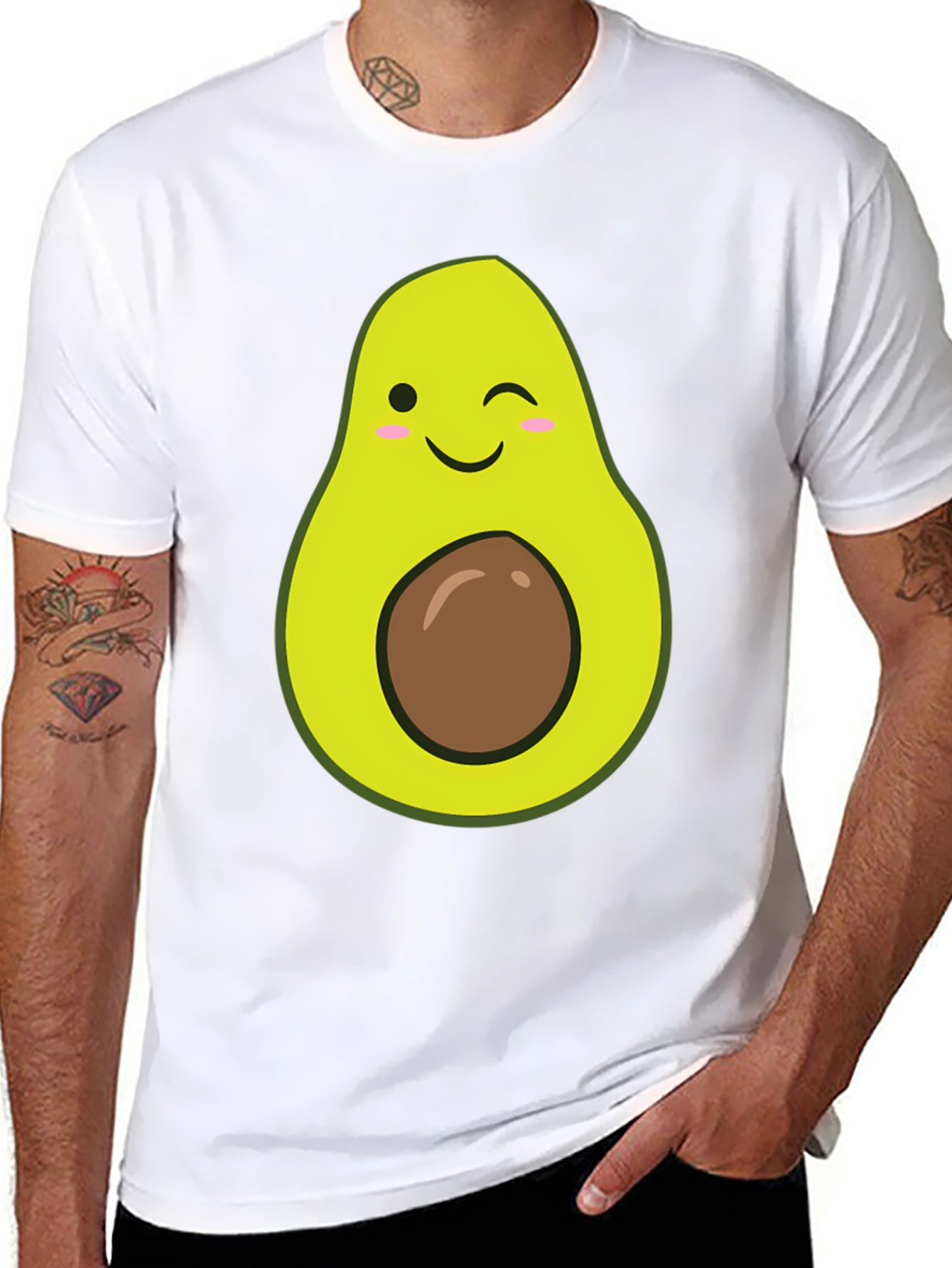 Avocado Graphic T-Shirt - Winking Fruit Tee