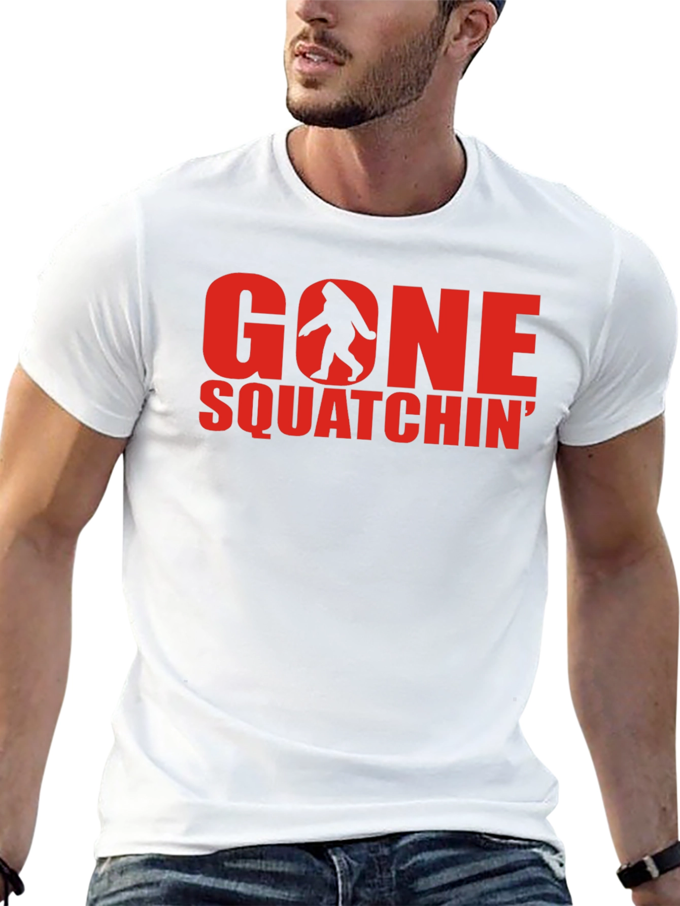 Gone Squatchin Black T-Shirt