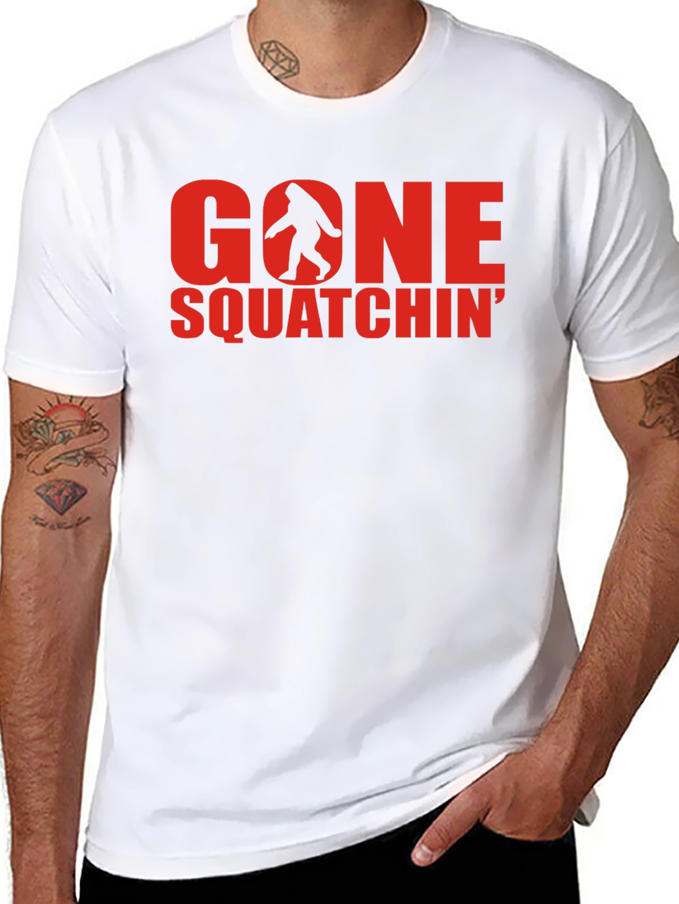 Gone Squatchin Black T-Shirt