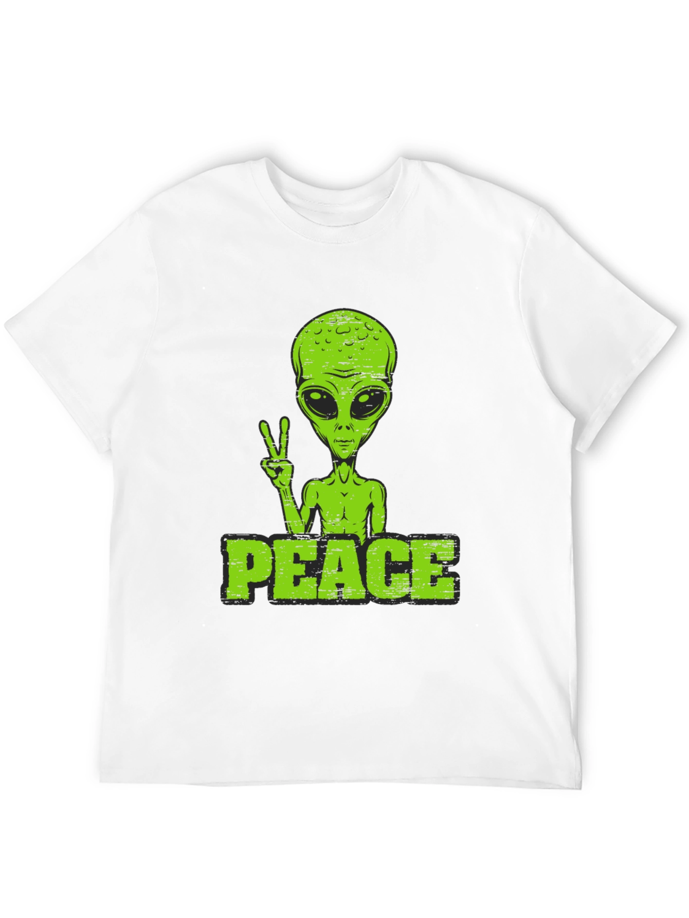 Alien Peace Sign T-Shirt - Retro Graphic Tee