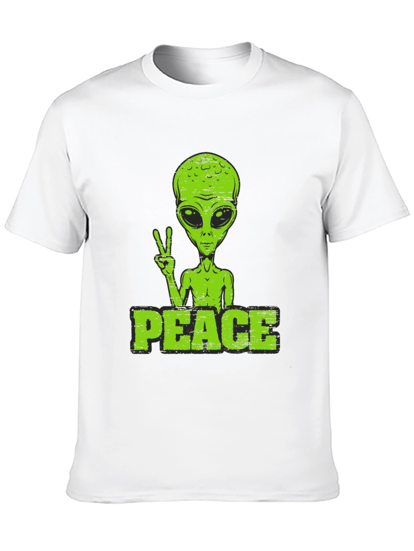 Alien Peace Sign T-Shirt - Retro Graphic Tee