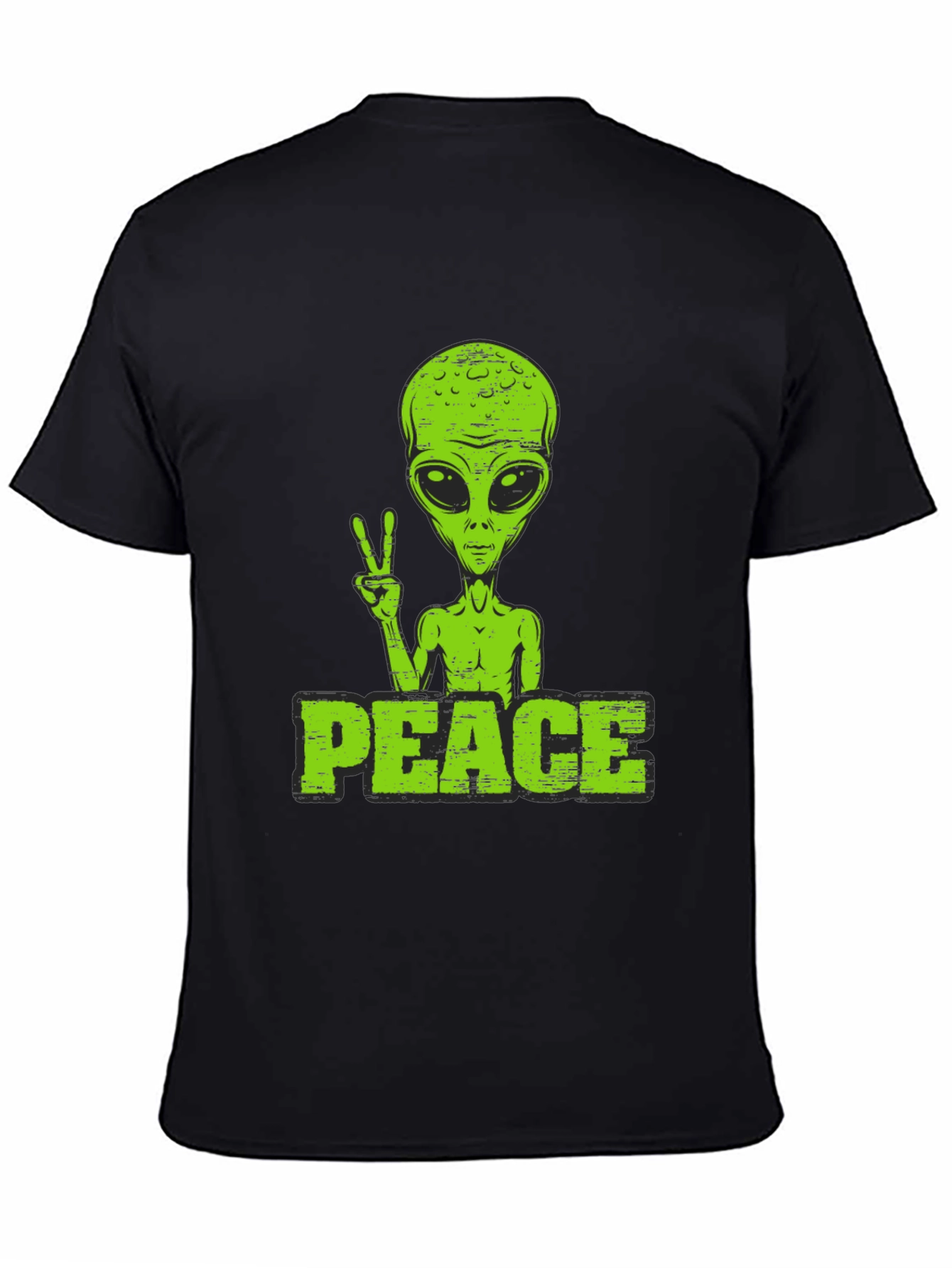 Alien Peace Sign T-Shirt - Retro Graphic Tee