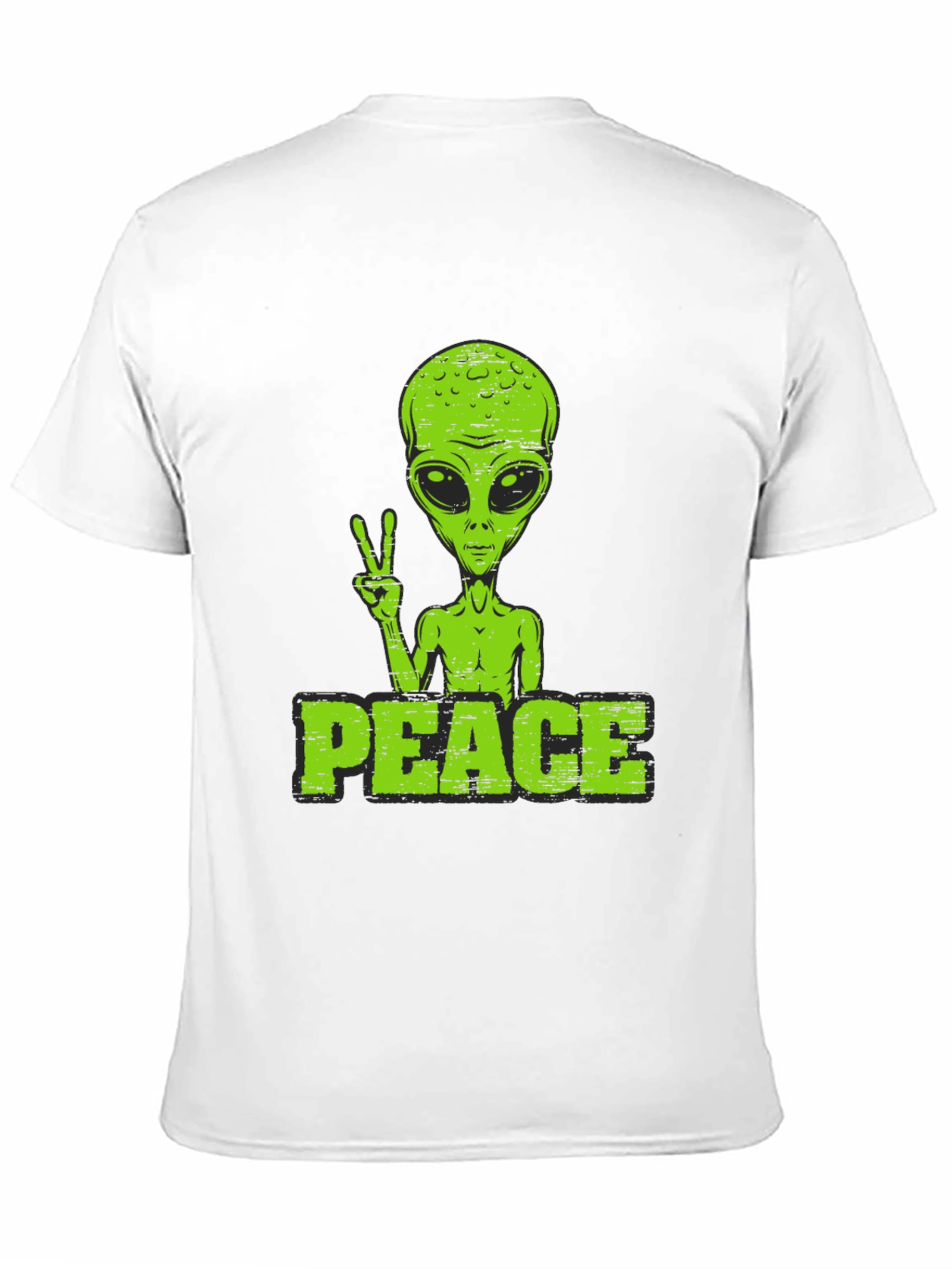Alien Peace Sign T-Shirt - Retro Graphic Tee