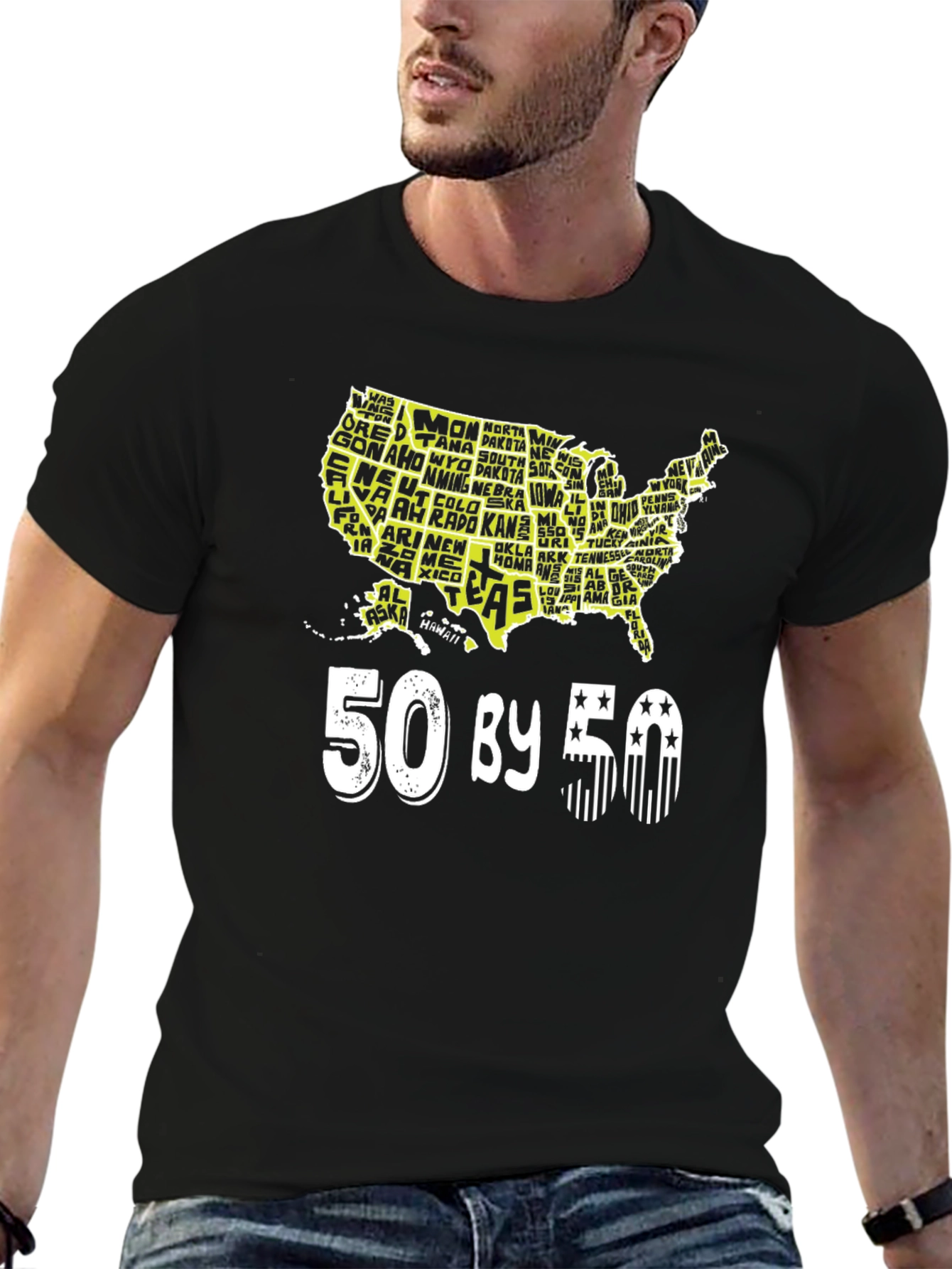 50 By 50 States USA T-Shirt