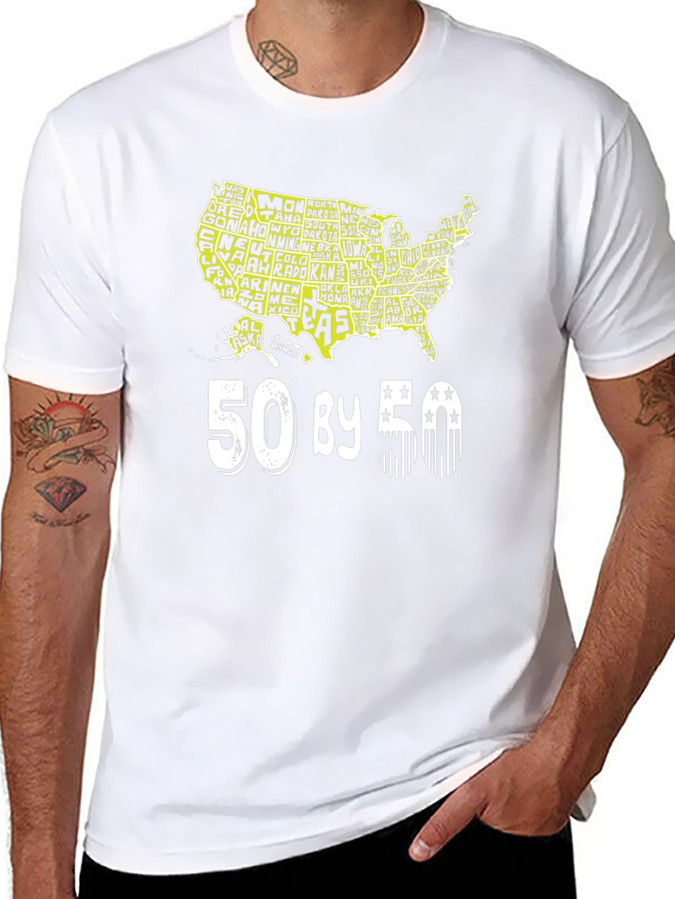 50 By 50 States USA T-Shirt