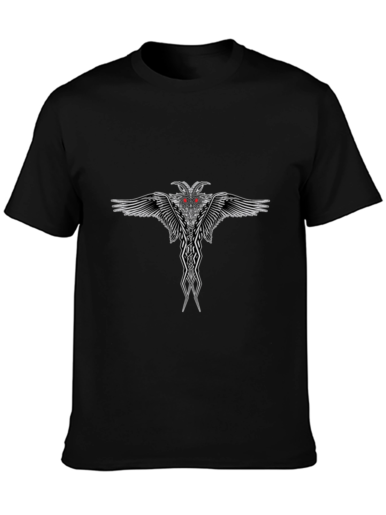 Graphic Print Mens Black T-Shirt
