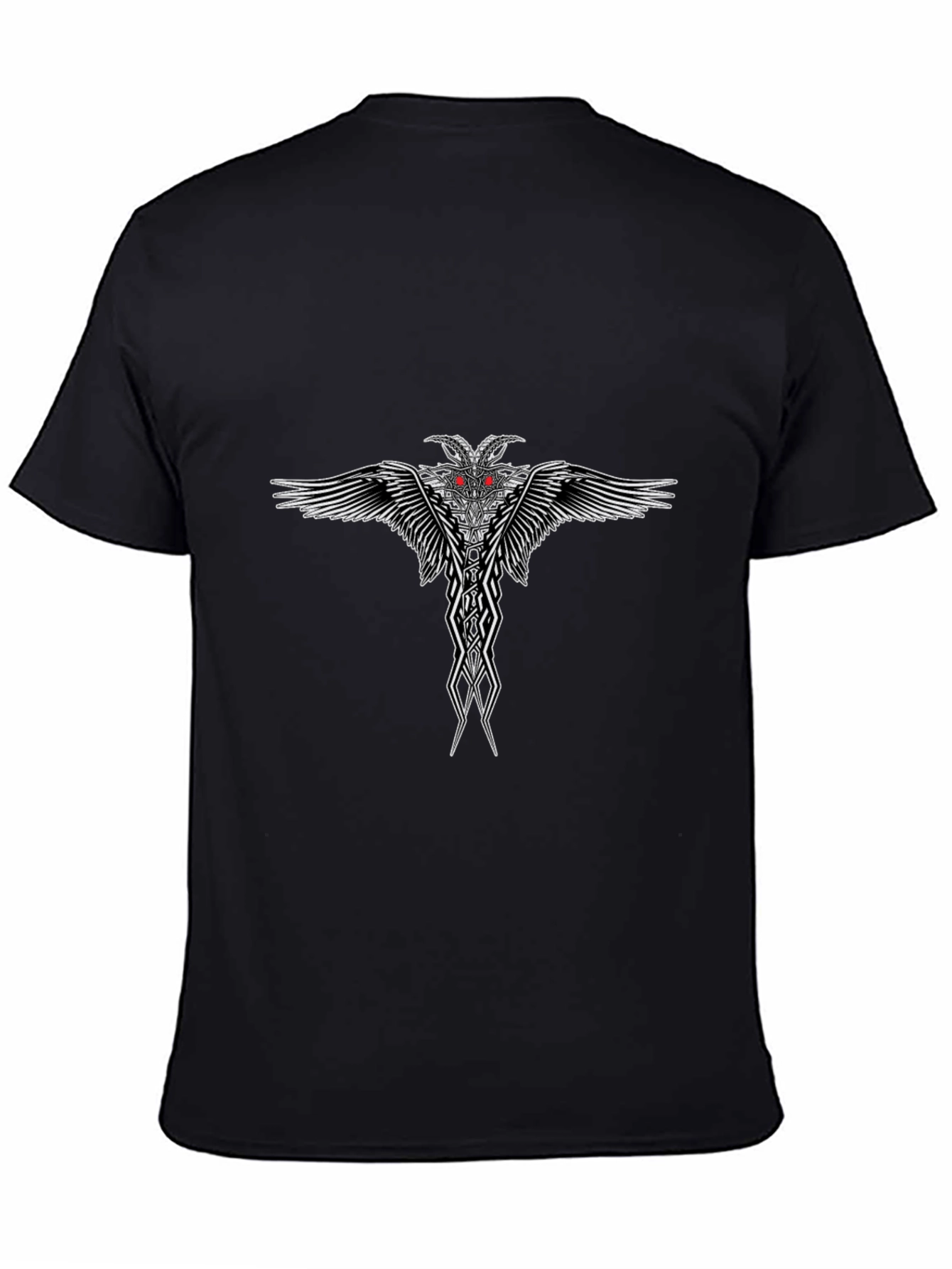 Graphic Print Mens Black T-Shirt