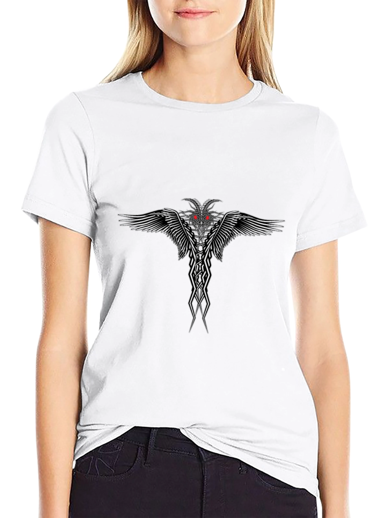 Graphic Print Mens Black T-Shirt