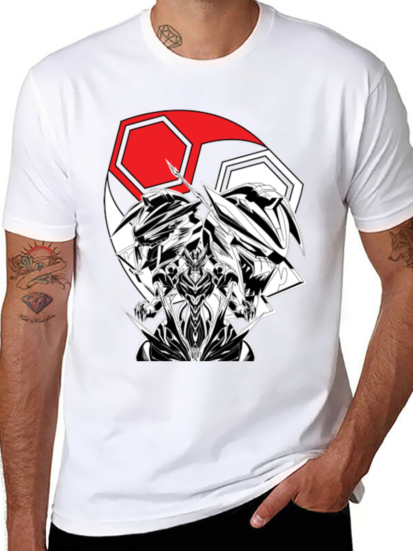 Anime Robot Graphic Print T-Shirt