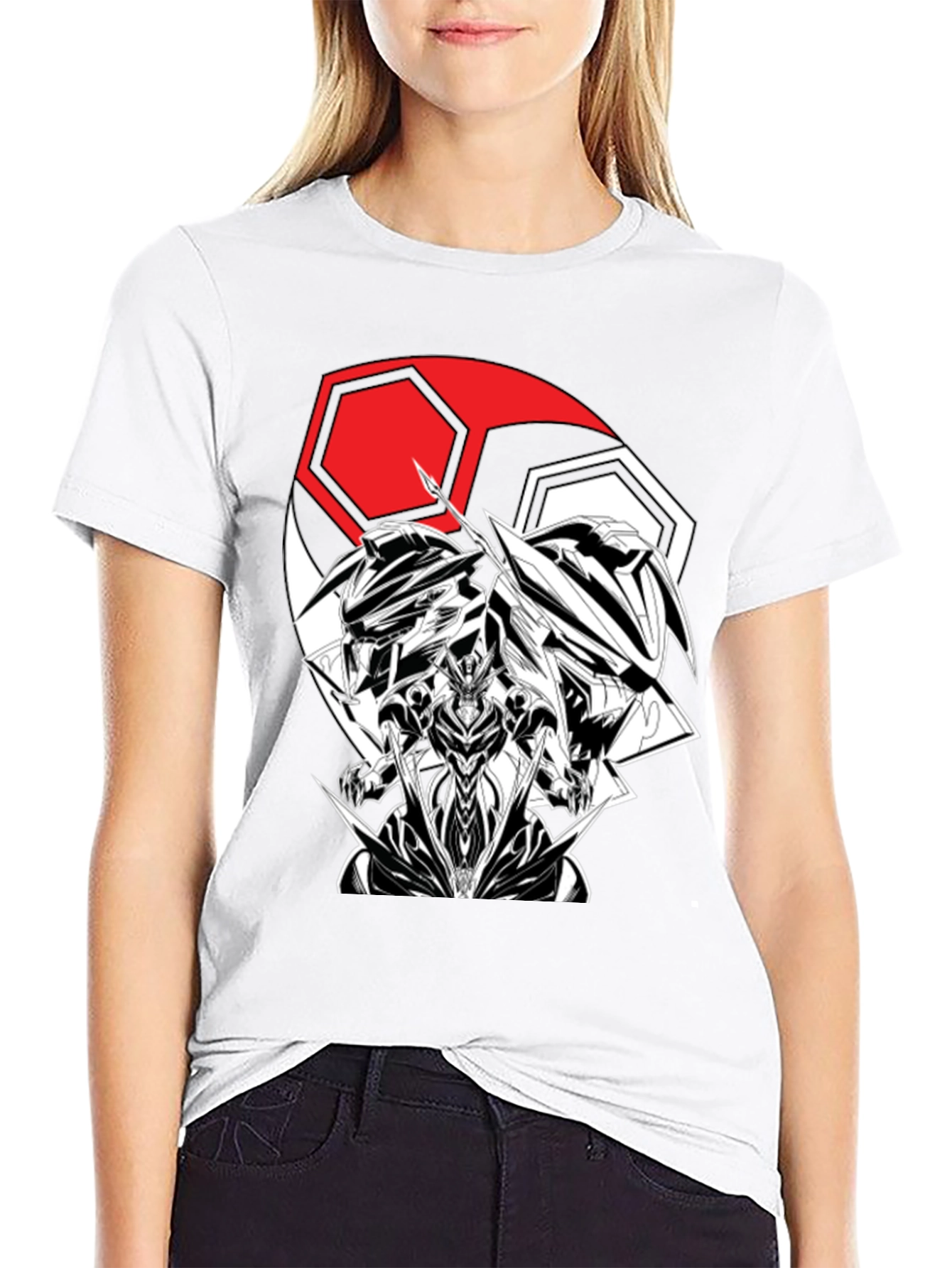 Anime Robot Graphic Print T-Shirt
