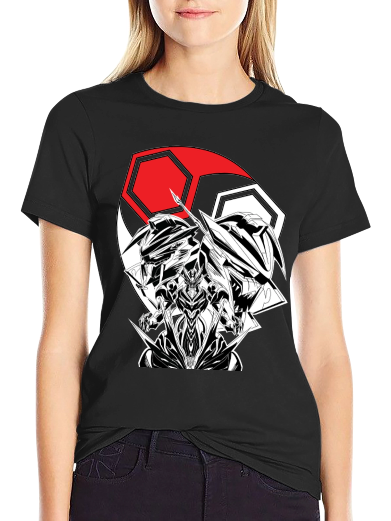 Anime Robot Graphic Print T-Shirt