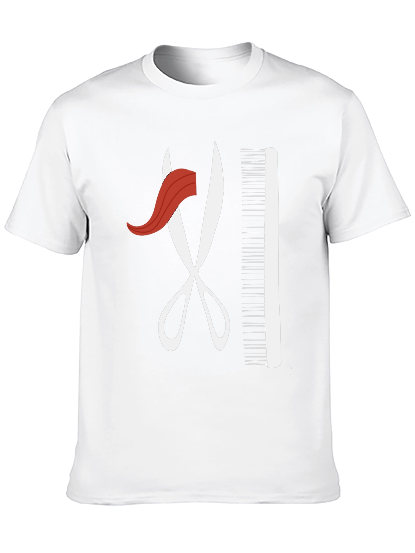 Barber Style T-Shirt - Scissors and Comb Graphic